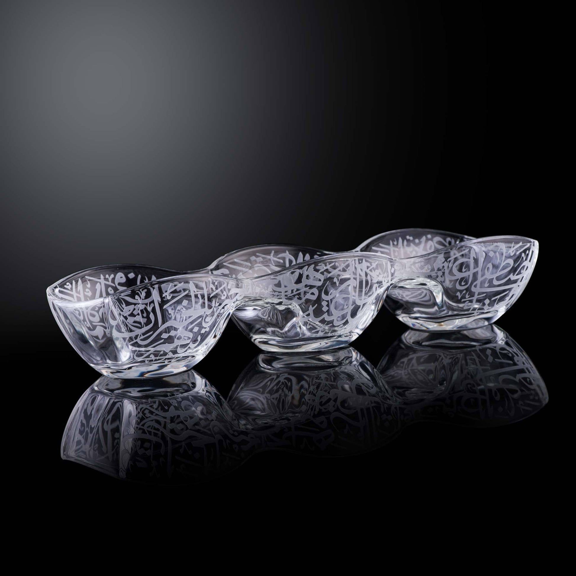 Dimlaj Thuluth Large Divider Bowl (Engraved) - Premium Serving Bowls from Thuluth By Dimlaj - Just $150! Shop online now at Dimlaj Jordan 