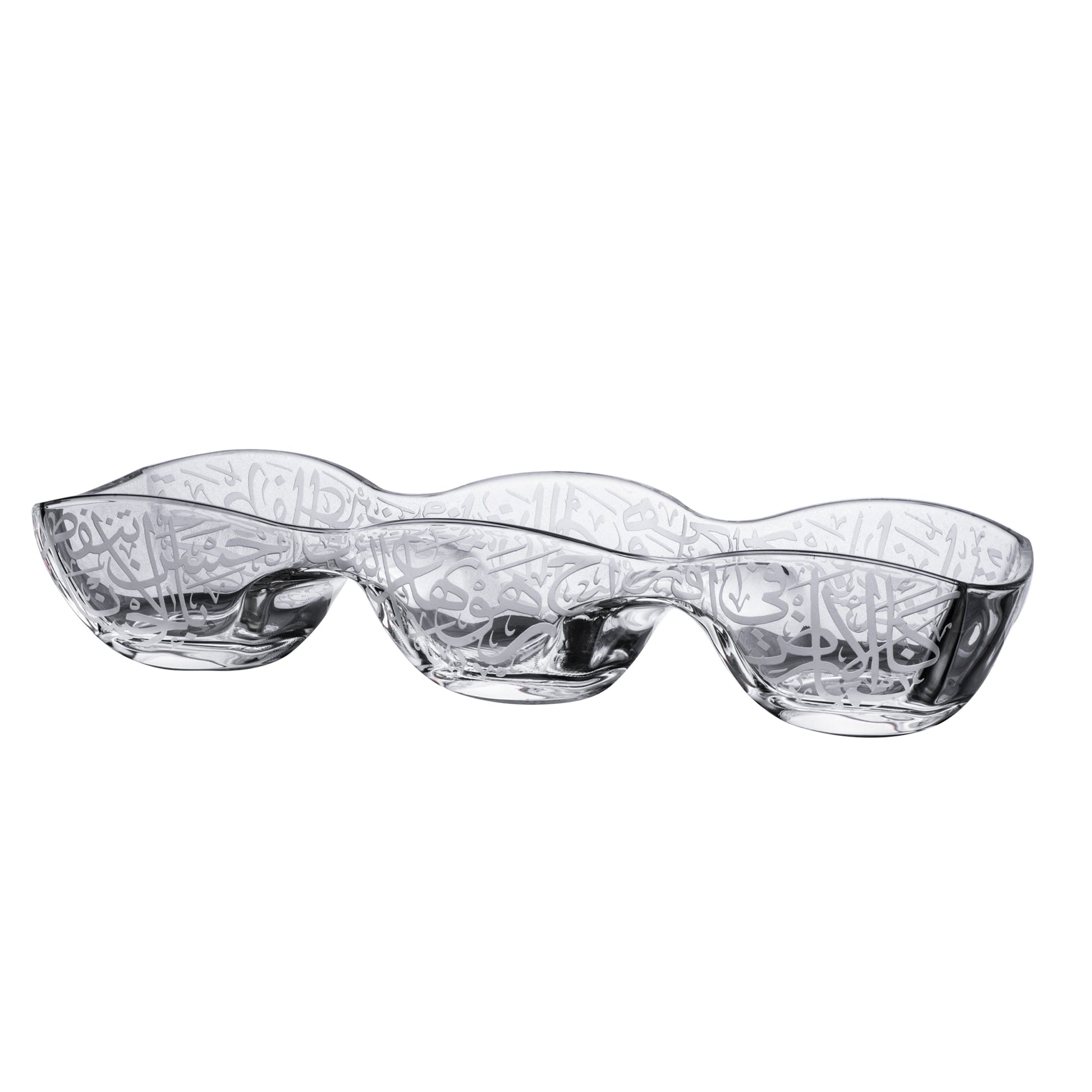 Dimlaj Thuluth Large Divider Bowl (Engraved) - Premium Serving Bowls from Thuluth By Dimlaj - Just $150! Shop online now at Dimlaj Jordan 