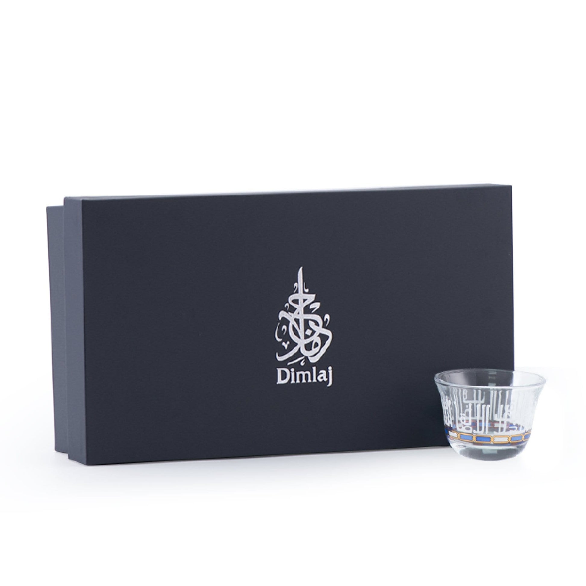 Dimlaj Asala Set of 6 Pcs Cawa Cups (Gold & Blue) - Premium Arabic Coffee Cups from Asala By Dimlaj - Just $45! Shop online now at Dimlaj Jordan 