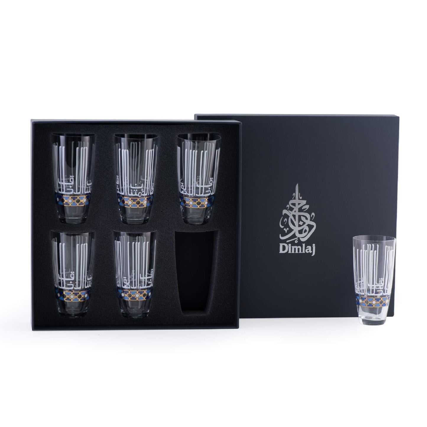Dimlaj Asala Set of 6 Tumblers (Gold & Blue) - Premium Tumblers from Asala By Dimlaj - Just $85! Shop online now at Dimlaj Jordan 