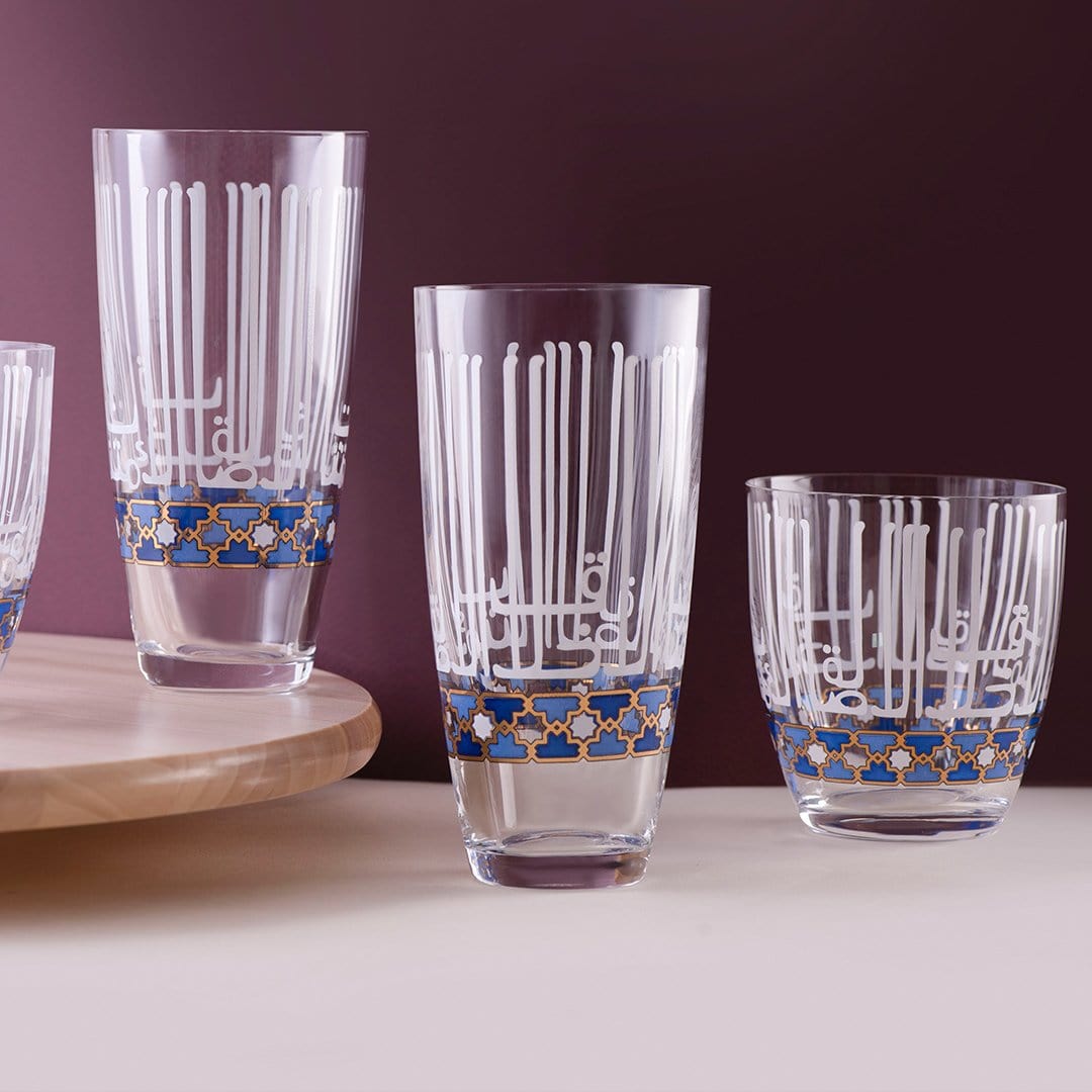Dimlaj Asala Set of 6 Tumblers (Gold & Blue) - Premium Tumblers from Asala By Dimlaj - Just $85! Shop online now at Dimlaj Jordan 