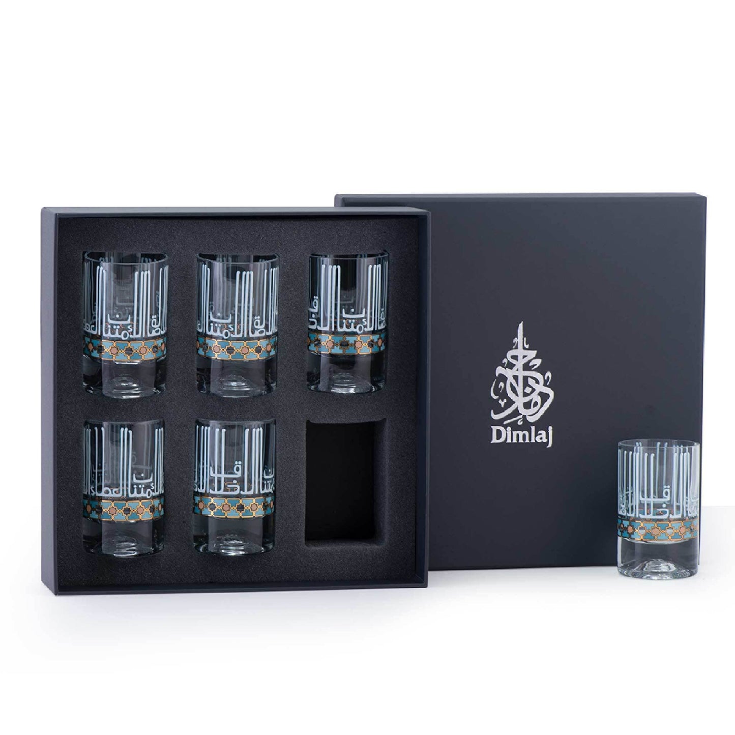 Dimlaj Asala Set of 6 Pcs Short Tumblers (Gold & Green) - Premium Short Tumblers from Asala By Dimlaj - Just $85! Shop online now at Dimlaj Jordan 