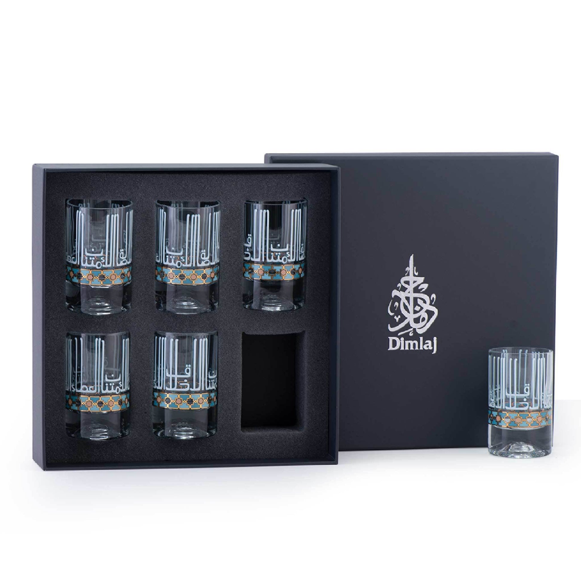 Dimlaj Asala Set of 6 Pcs Short Tumblers (Gold & Green) - Premium Short Tumblers from Asala By Dimlaj - Just $85! Shop online now at Dimlaj Jordan 