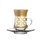 Dimlaj Cordoba Set of 6 Pcs Tea Istikanas and Saucers - Premium Tea Istikans With Handle from Cordoba By Dimlaj - Just $99! Shop online now at Dimlaj Jordan 