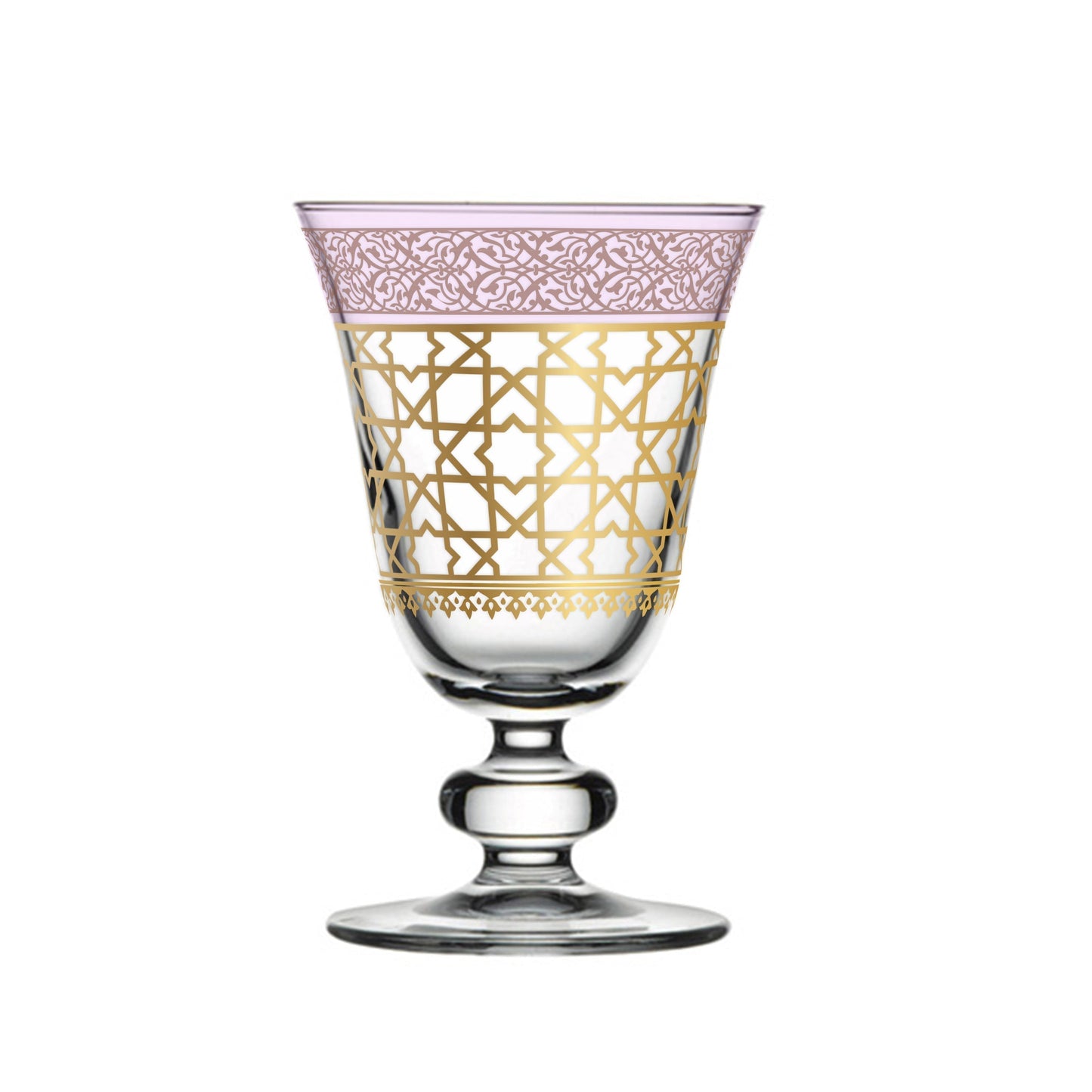 Dimlaj Cordoba Set of 6 Pcs Goblet Stems (Gold & Pink) - Premium Goblet Stems from Cordoba By Dimlaj - Just $80! Shop online now at Dimlaj Jordan 