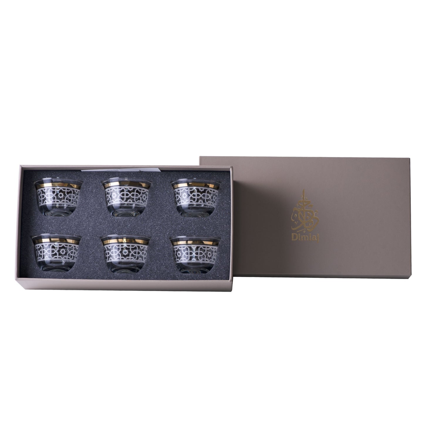 Dimlaj Ivory Set of 6 Pcs Cawa Cups (Gold) - Premium Arabic Coffee Cups from Ivory By Dimlaj - Just $60! Shop online now at Dimlaj Jordan 