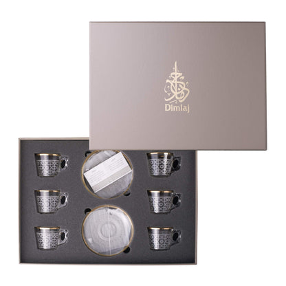 Dimlaj Ivory Set of 6 Pcs Coffee Cups - Premium Turkish Coffee Cups from Ivory By Dimlaj - Just $100! Shop online now at Dimlaj Jordan 