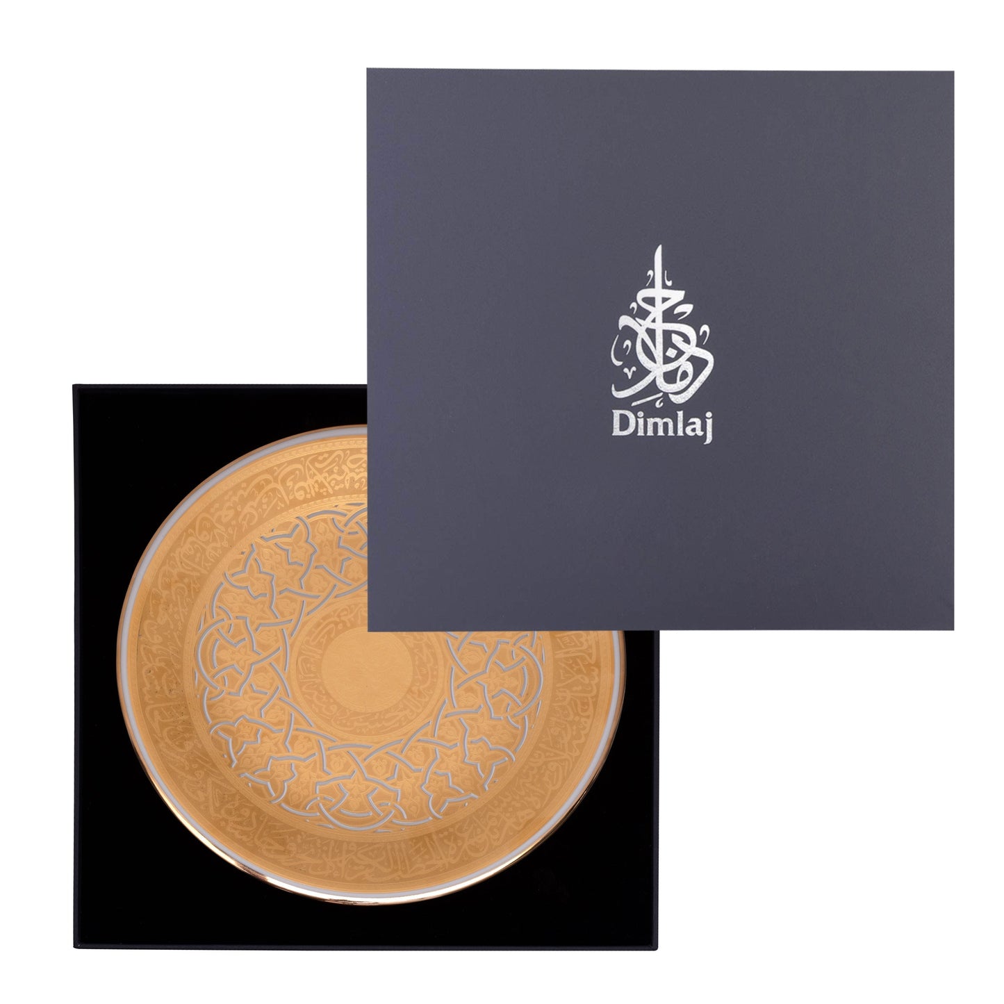 Dimlaj Bareeq Golden Shield with Stand (27cm) - Premium Shields from Bareeq By Dimlaj - Just $500! Shop online now at Dimlaj Jordan 