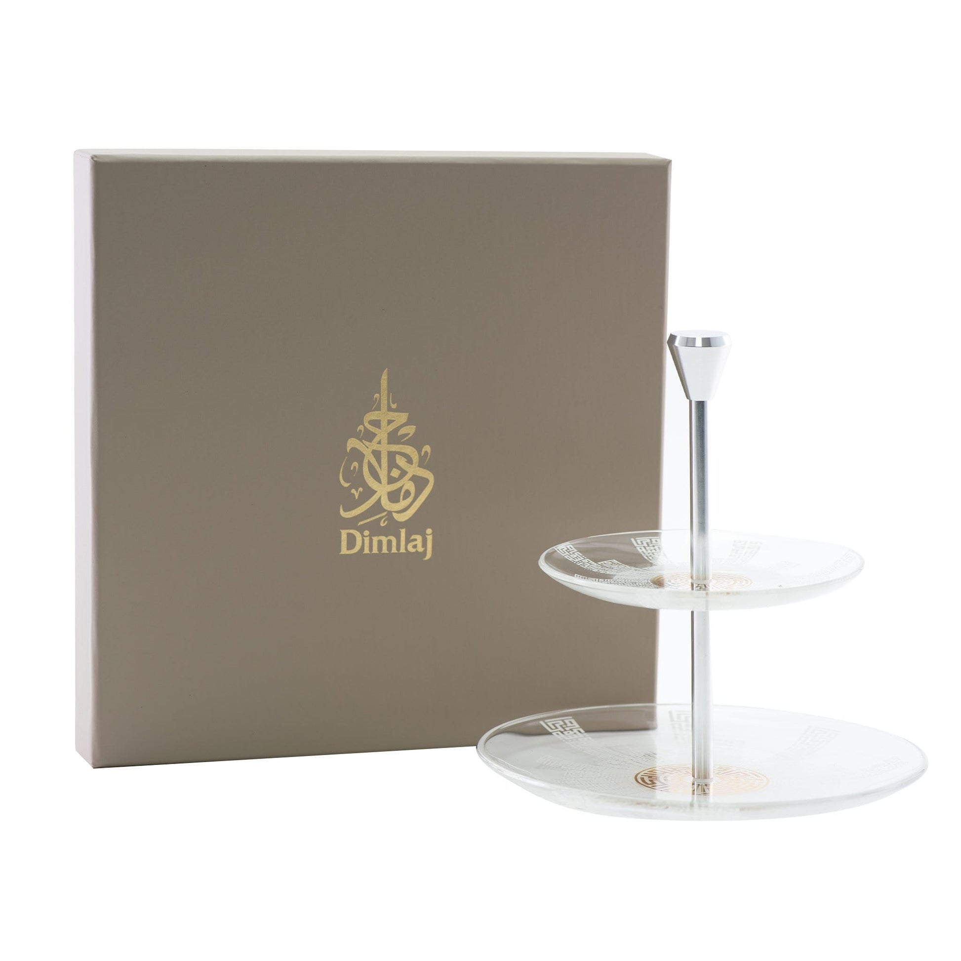 Dimlaj Abraj 2 Tiered Tray - Premium Stands from Abraj By Dimlaj - Just $65! Shop online now at Dimlaj Jordan 