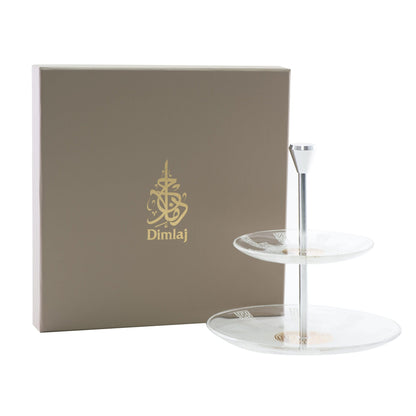 Dimlaj Abraj 2 Tiered Tray - Premium Stands from Abraj By Dimlaj - Just $65! Shop online now at Dimlaj Jordan 