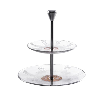 Dimlaj Abraj 2 Tiered Tray - Premium Stands from Abraj By Dimlaj - Just $65! Shop online now at Dimlaj Jordan 
