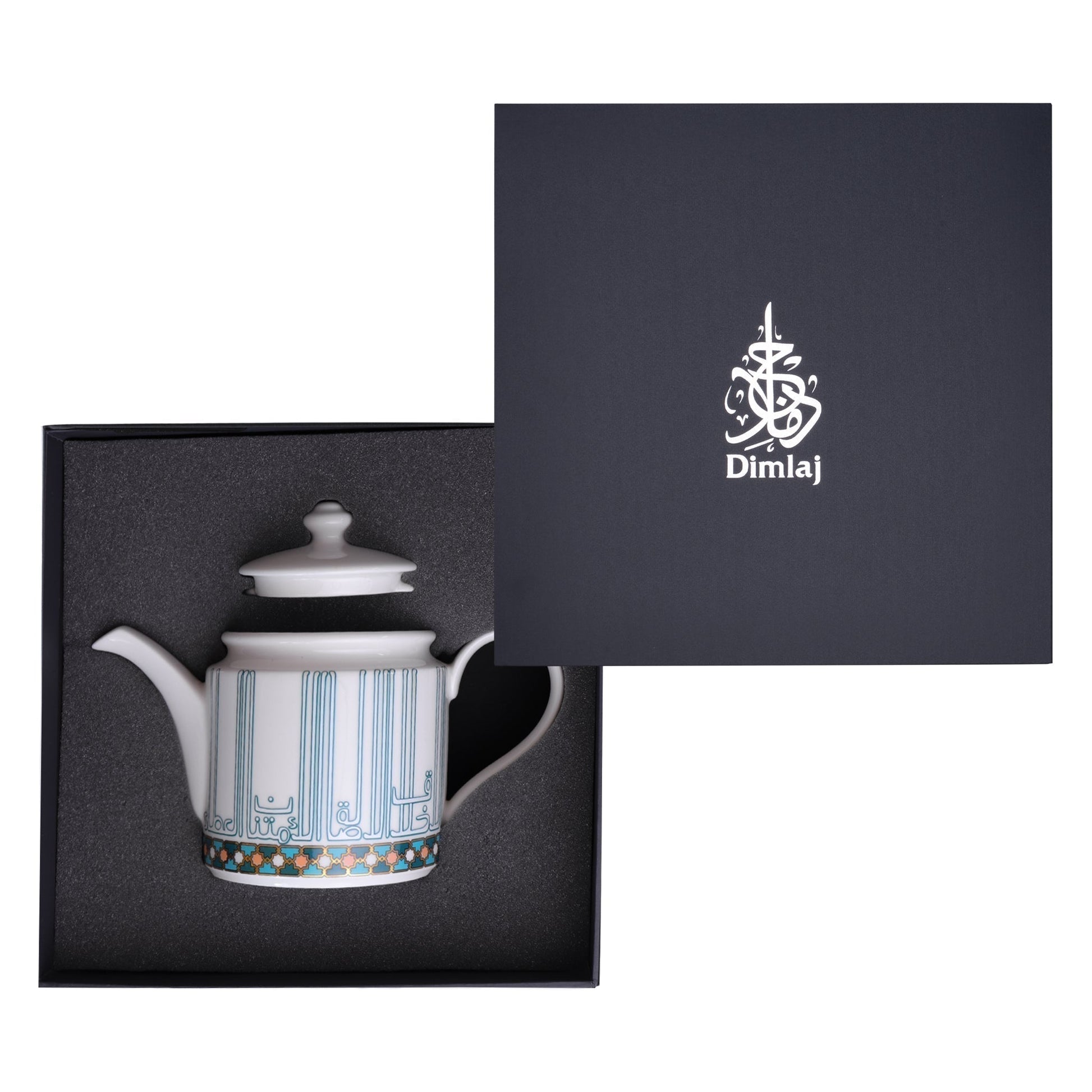 Dimlaj Asala Porcelain Tea Pot (Gold & Green) - Premium Tea Pots from Asala By Dimlaj - Just $55! Shop online now at Dimlaj Jordan 
