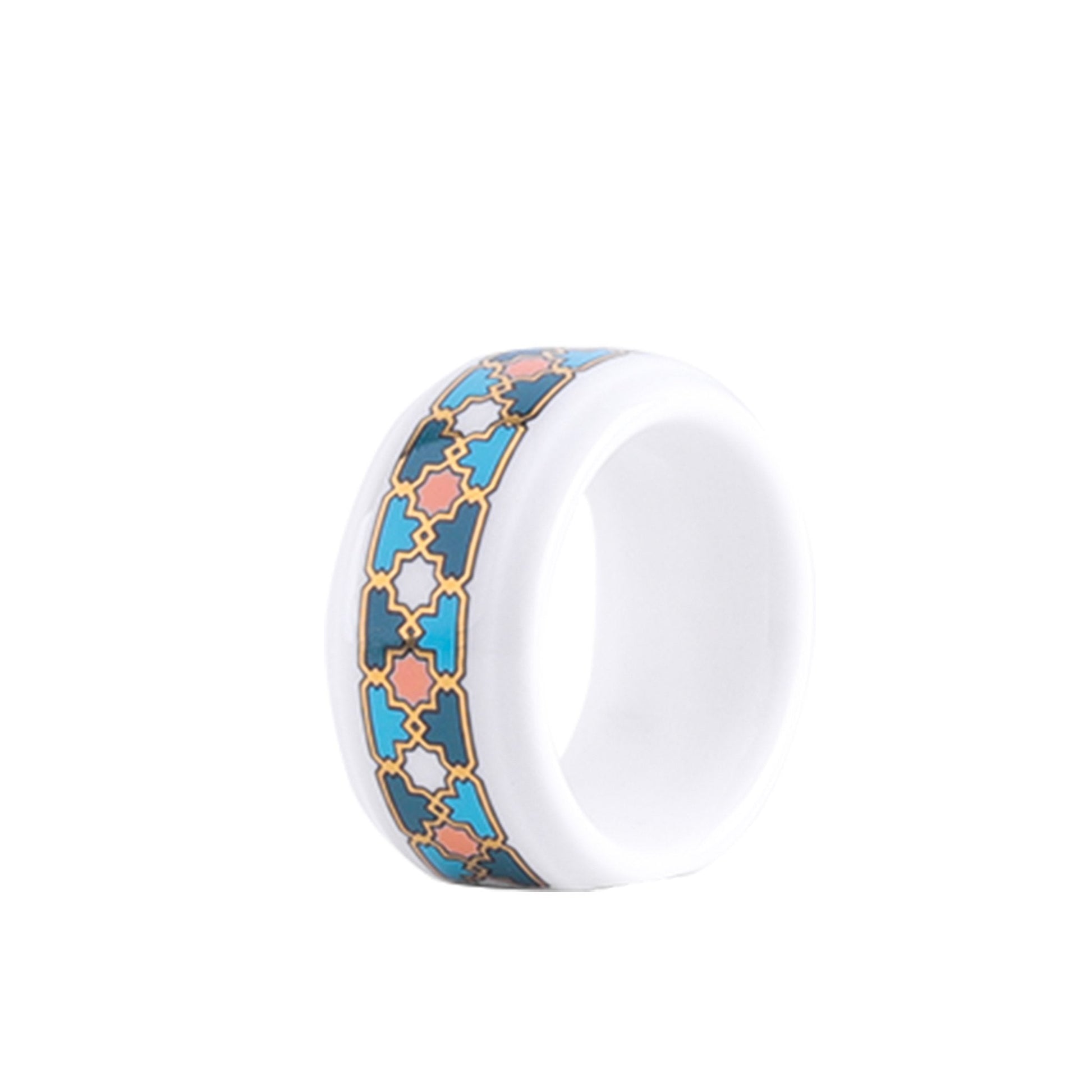 Dimlaj Asala Set of 6 Pcs Napkin Rings (Gold & Green) - Premium Table Accessories from Asala By Dimlaj - Just $55! Shop online now at Dimlaj Jordan 