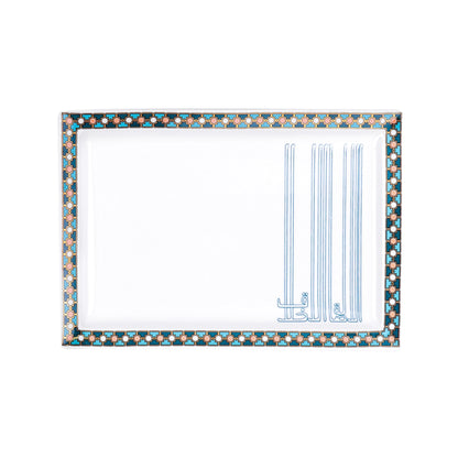 Dimlaj Asala Rectangular Serving Plate (Gold & Green) - Premium Porcelain Plates from Asala By Dimlaj - Just $65! Shop online now at Dimlaj Jordan 