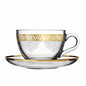 Dimlaj Massar Set of 6 Pcs Tea Cups And Saucers - Premium Tea Istikans With Handle from Massar By Dimlaj - Just $90! Shop online now at Dimlaj Jordan 
