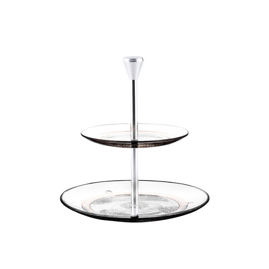 Dimlaj Massar 2 Tiered Tray - Premium Stands from Massar By Dimlaj - Just $65! Shop online now at Dimlaj Jordan 