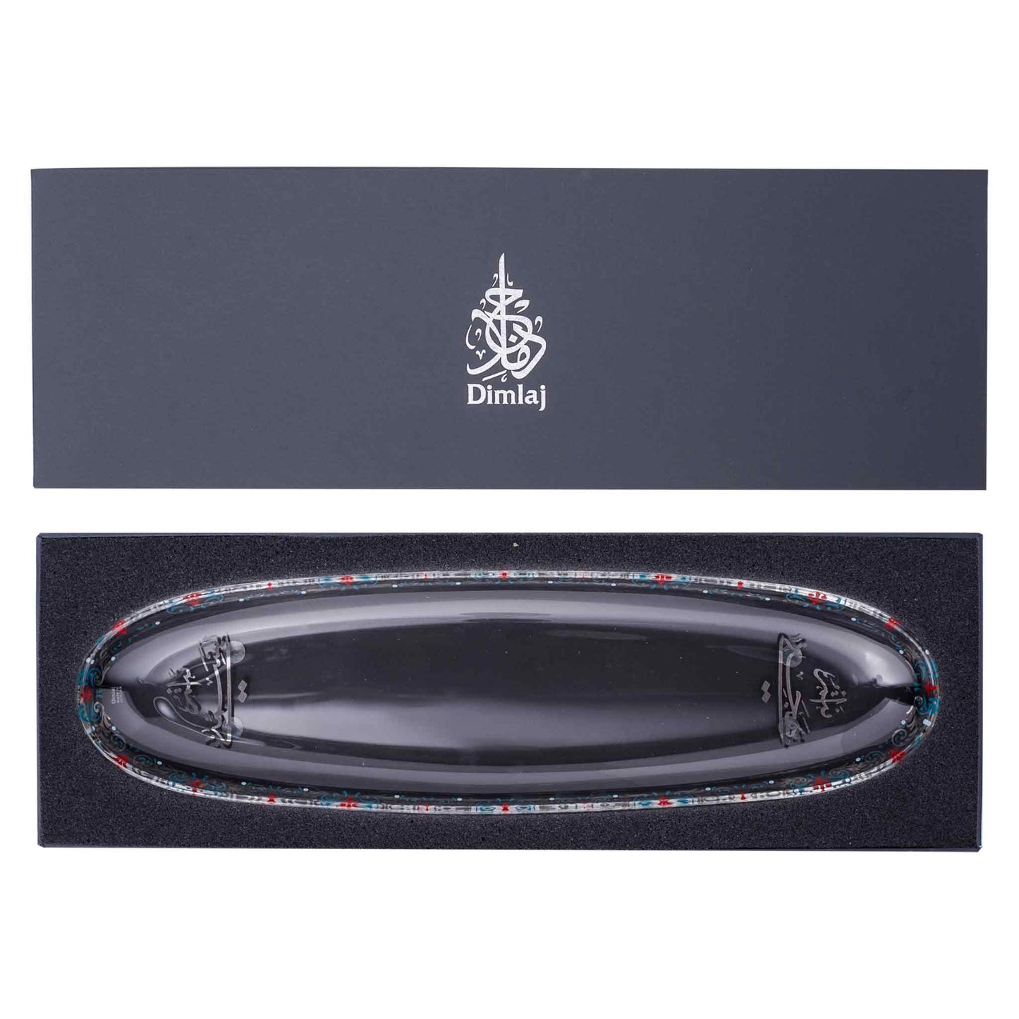 Dimlaj Suroor Medium Oval Plate (Platinum) - Premium Glass Plates from Suroor By Dimlaj - Just $45! Shop online now at Dimlaj Jordan 