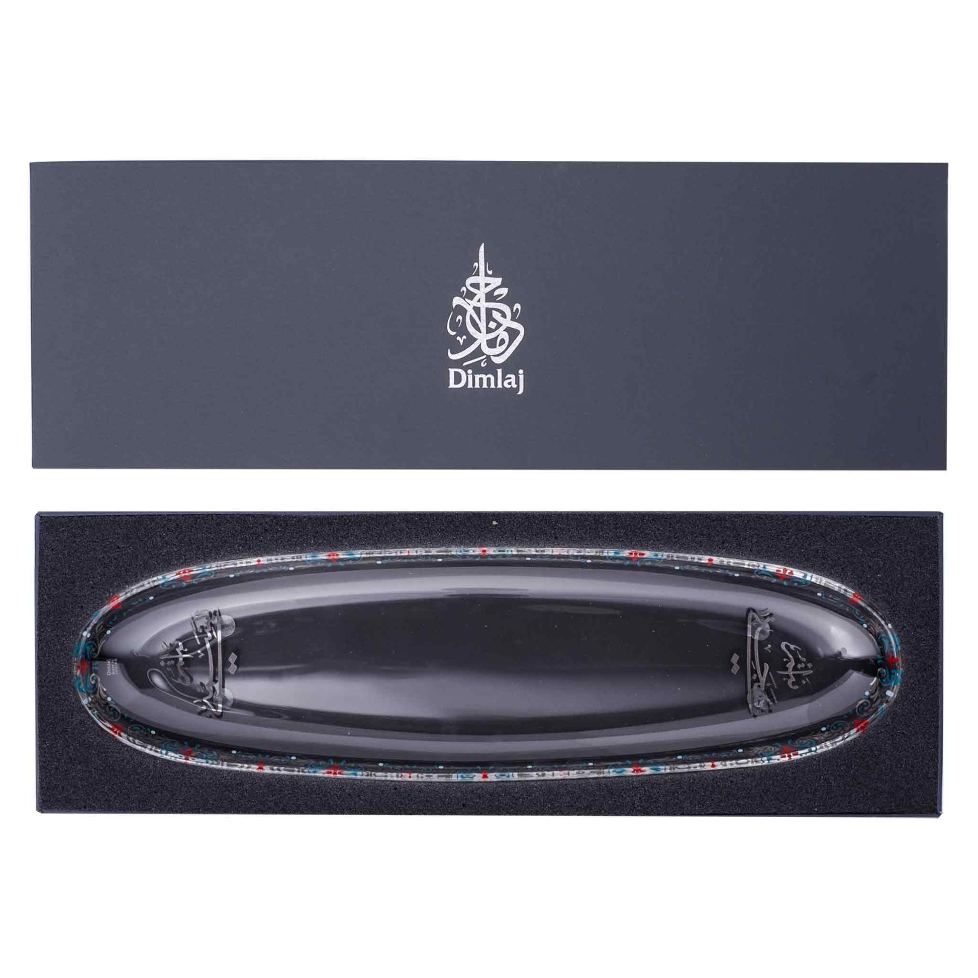 Dimlaj Suroor Medium Oval Plate (Platinum) - Premium Glass Plates from Suroor By Dimlaj - Just $45! Shop online now at Dimlaj Jordan 