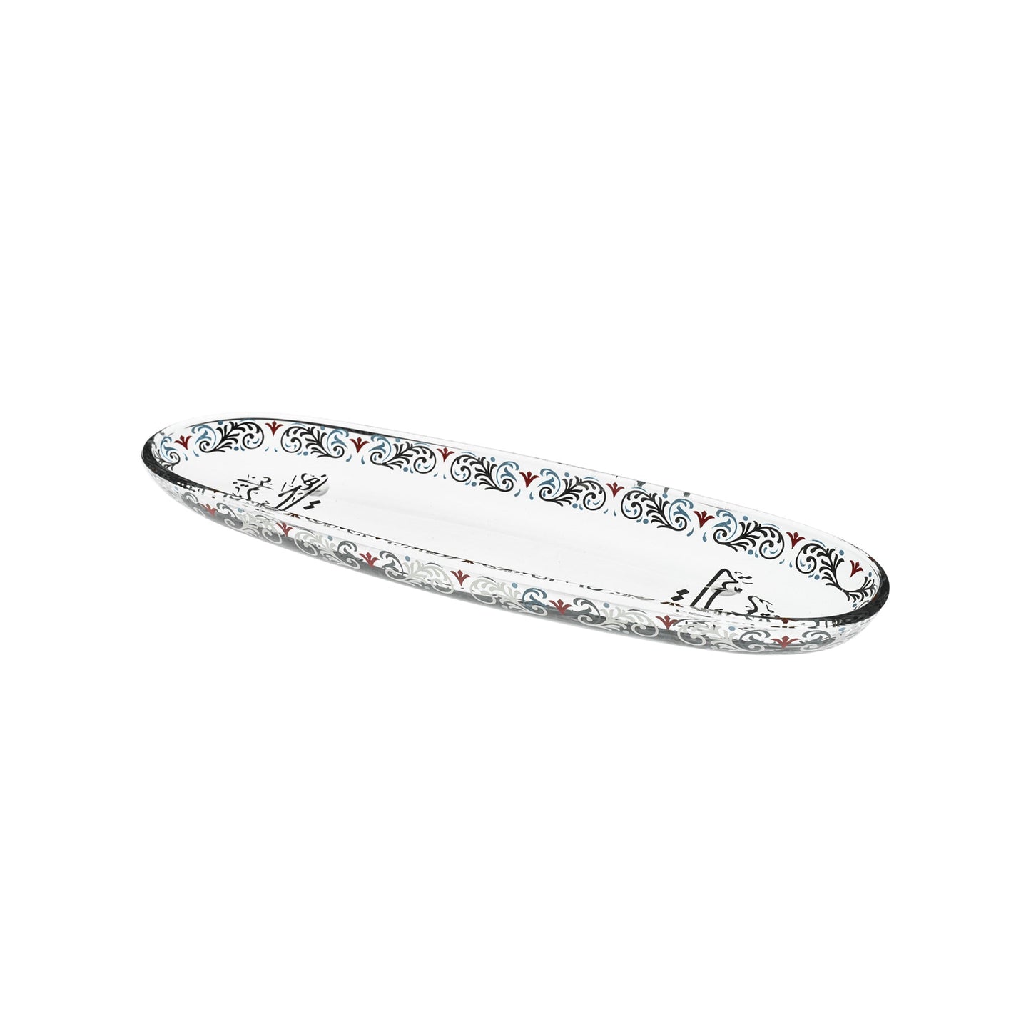 Dimlaj Suroor Small Oval Plate (Platinum) - Premium Glass Plates from Suroor By Dimlaj - Just $40! Shop online now at Dimlaj Jordan 