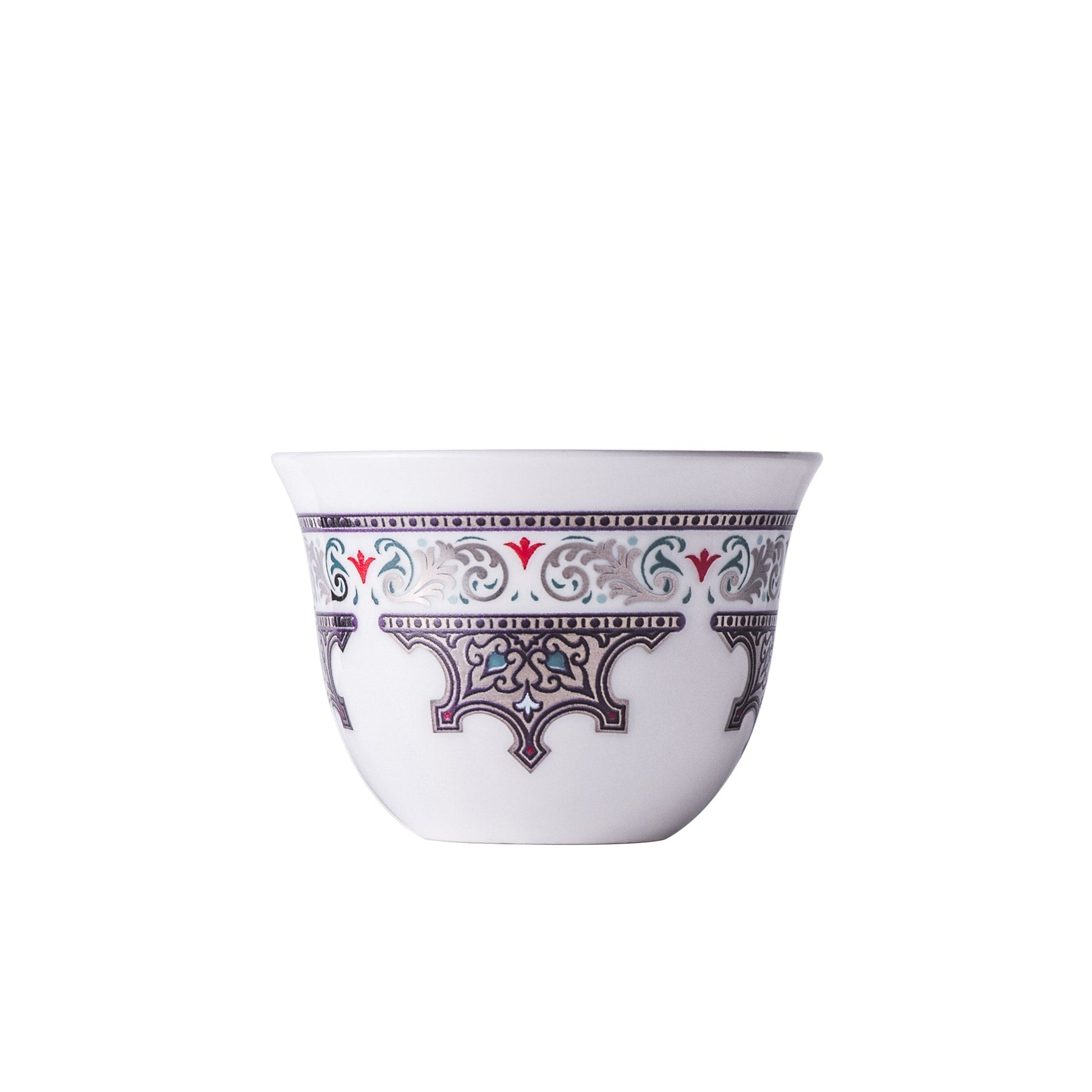Dimlaj Suroor Set of 6 Pcs Cawa Cups (Platinum) - Premium Arabic Coffee Cups from Suroor By Dimlaj - Just $50! Shop online now at Dimlaj Jordan 