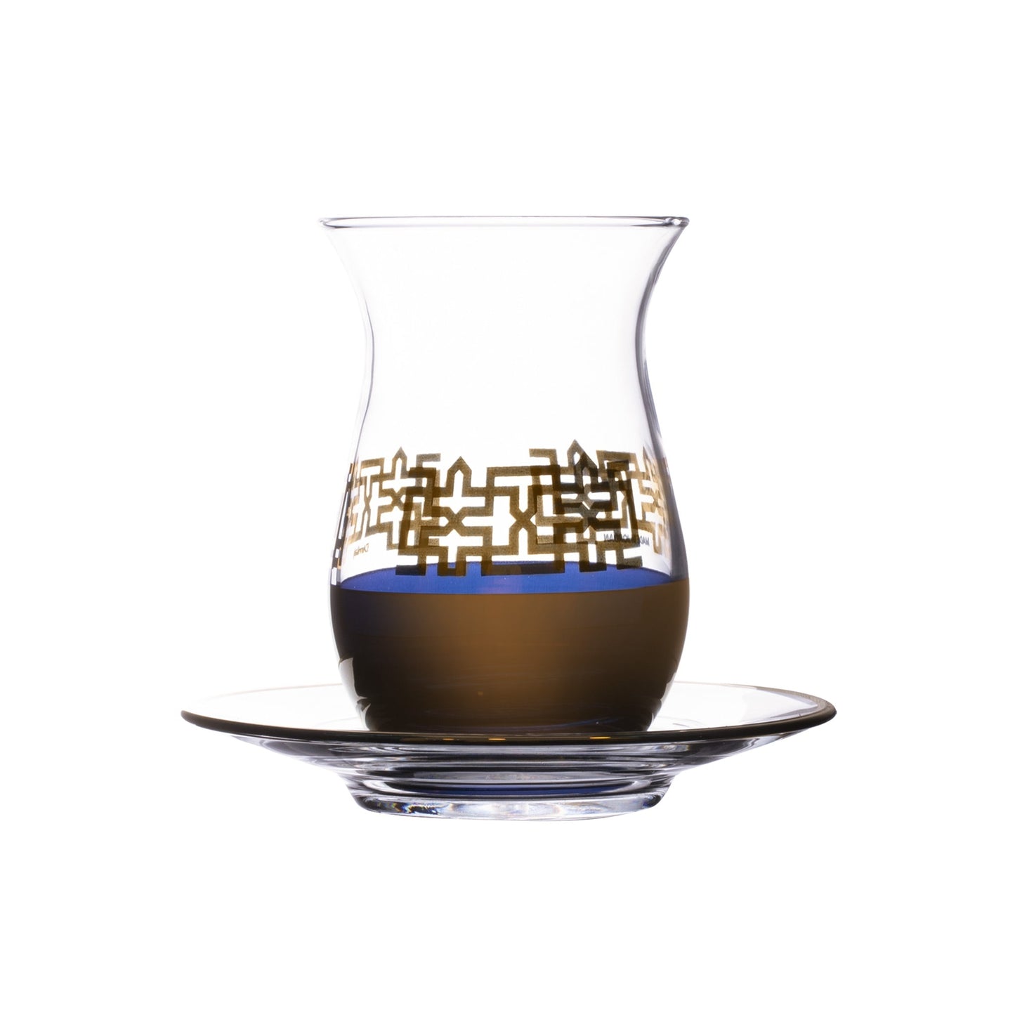 Dimlaj Copper & Gold Set of 6 Pcs Istikanas and Saucers - Premium Tea Istikans Without Handle from Copper & Gold By Dimlaj - Just $65! Shop online now at Dimlaj Jordan 