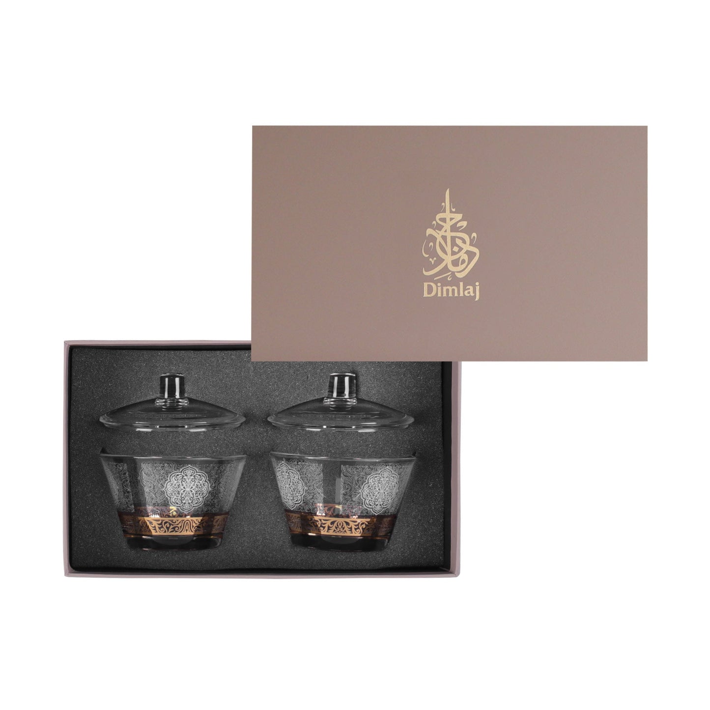 Dimlaj Massar Set of 2 Pcs Sugar Bowls with Lid - Premium Sugar Bowls from Massar By Dimlaj - Just $30! Shop online now at Dimlaj Jordan 