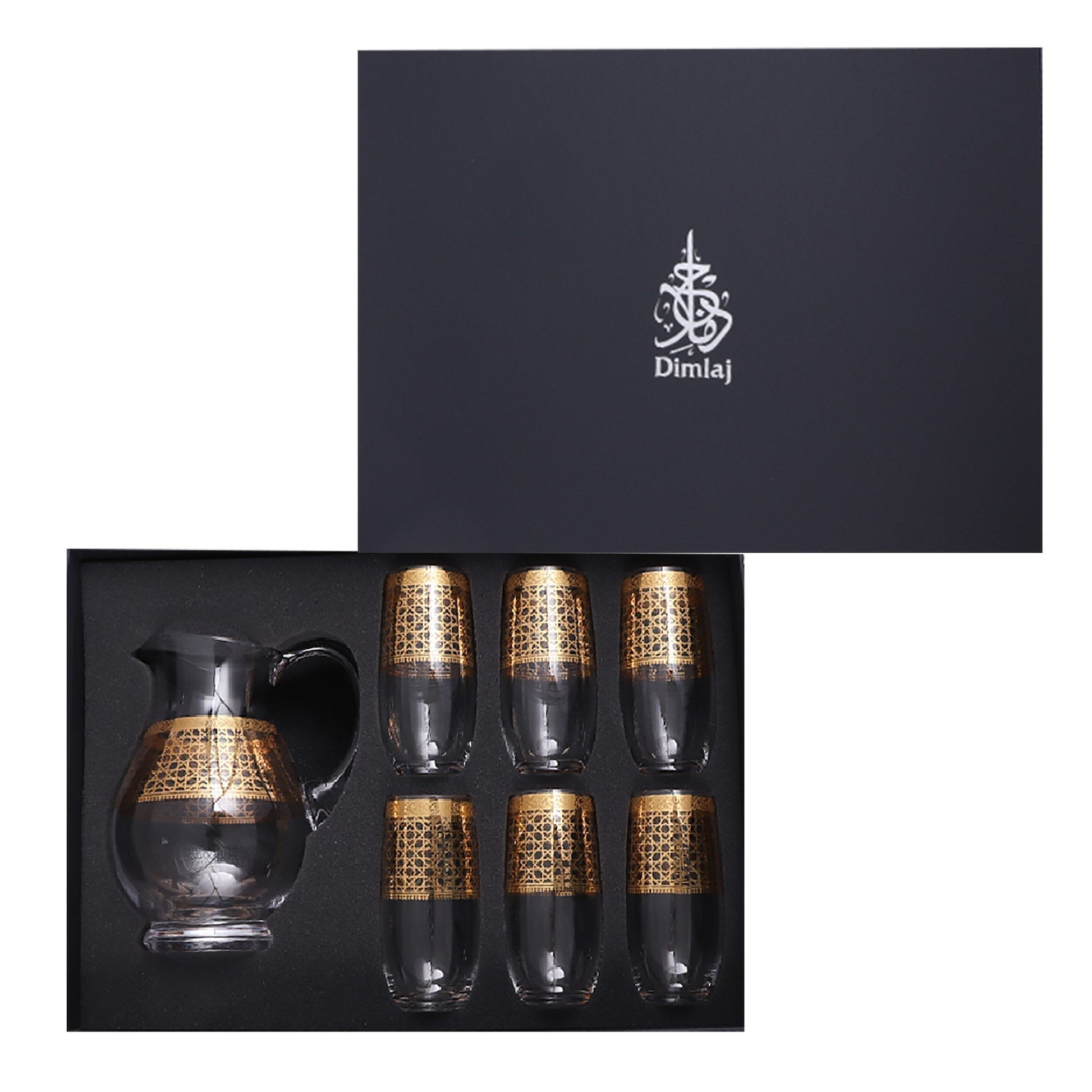 Dimlaj Cordoba Set of 7 Pcs Jug and Tumblers - Premium Tumblers from Cordoba By Dimlaj - Just $160! Shop online now at Dimlaj Jordan 