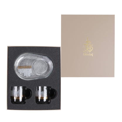 Dimlaj Abraj Set of 2 Pcs Mug and Saucer - Premium Mugs from Abraj By Dimlaj - Just $45! Shop online now at Dimlaj Jordan 