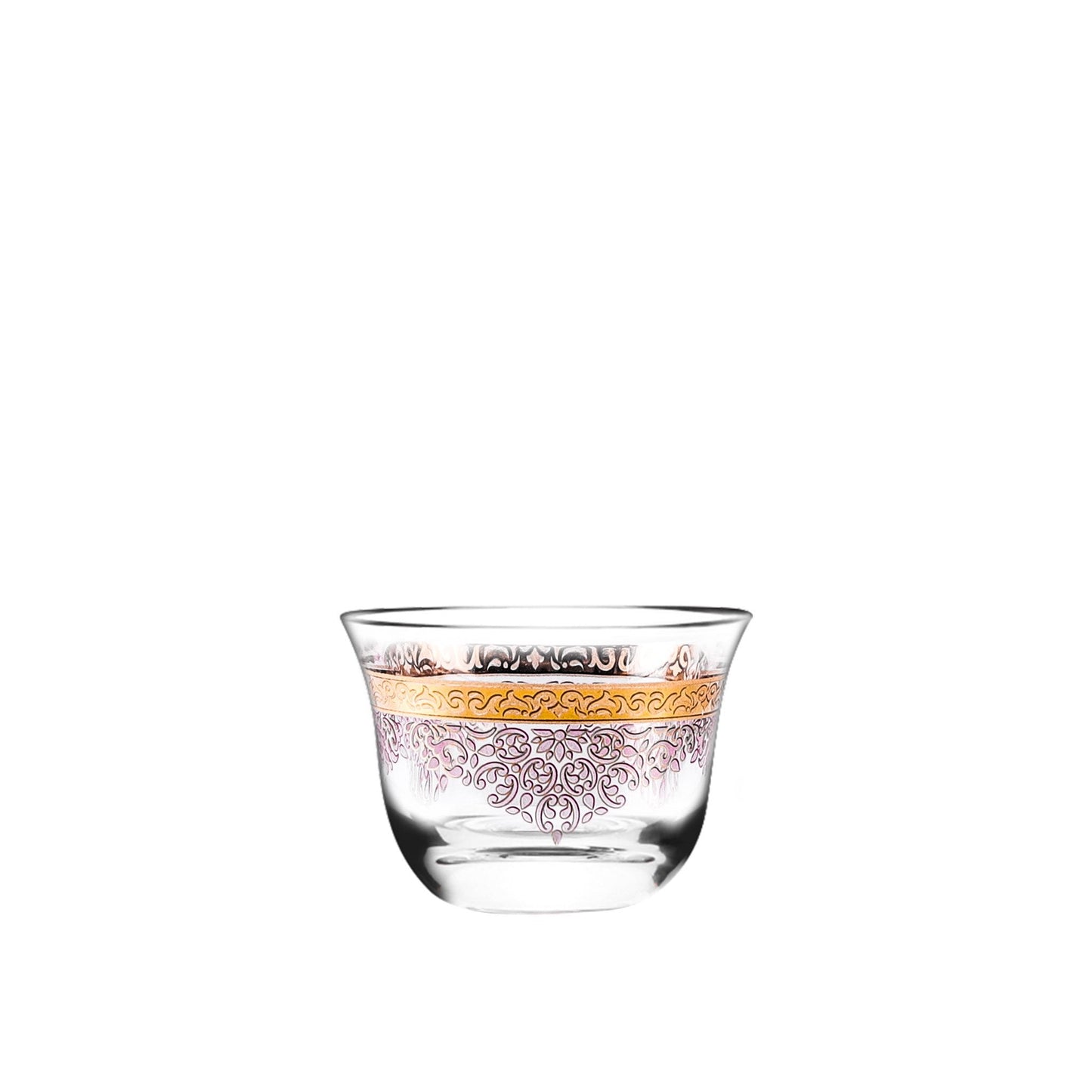 Dimlaj Selena Set of 6 Pcs Cawa Cups (Gold & Pink) - Premium Arabic Coffee Cups from Selena By Dimlaj - Just $20! Shop online now at Dimlaj Jordan 