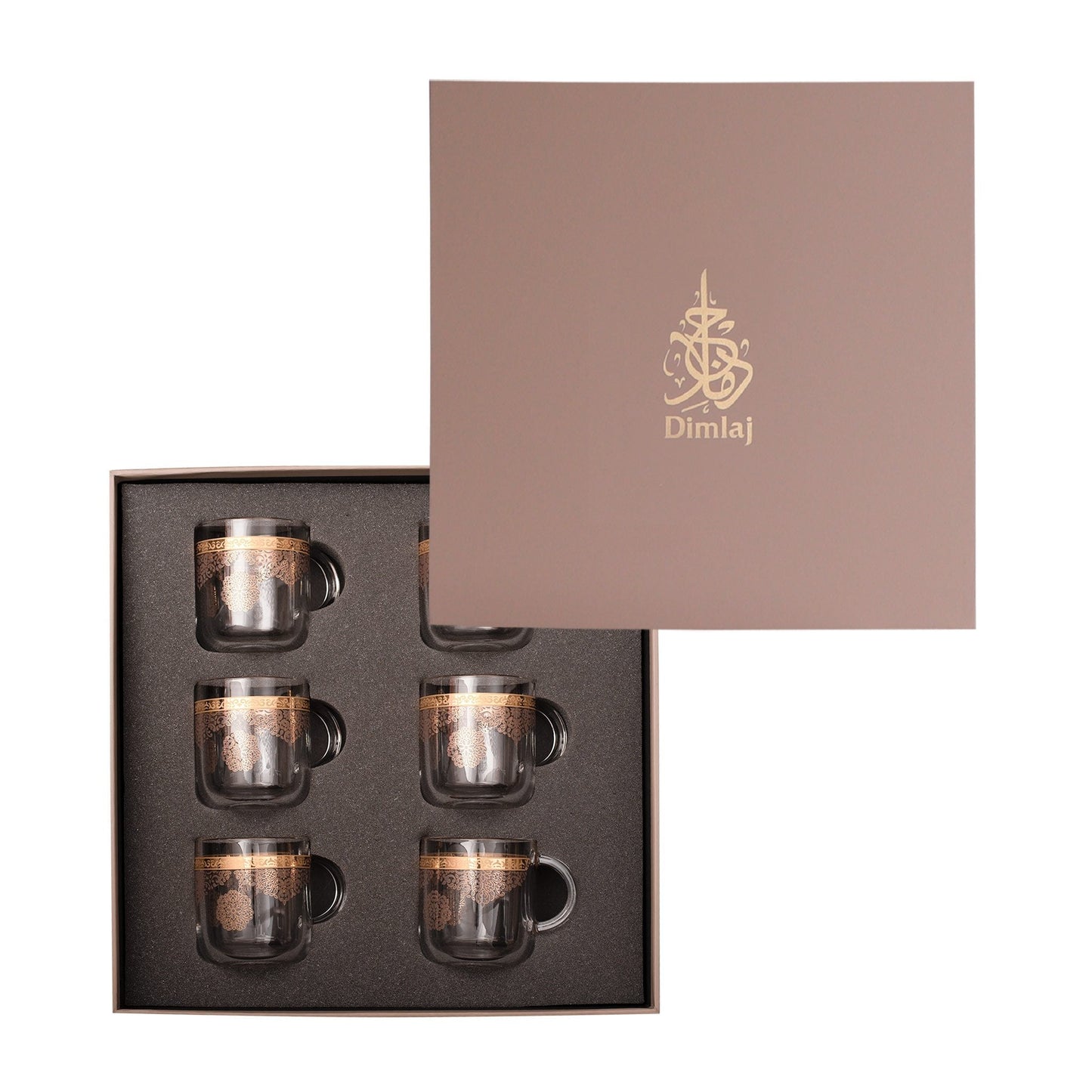 Dimlaj Selena Set of 6 Pcs Mugs (Gold & Pink) - Premium Mugs from Selena By Dimlaj - Just $35! Shop online now at Dimlaj Jordan 