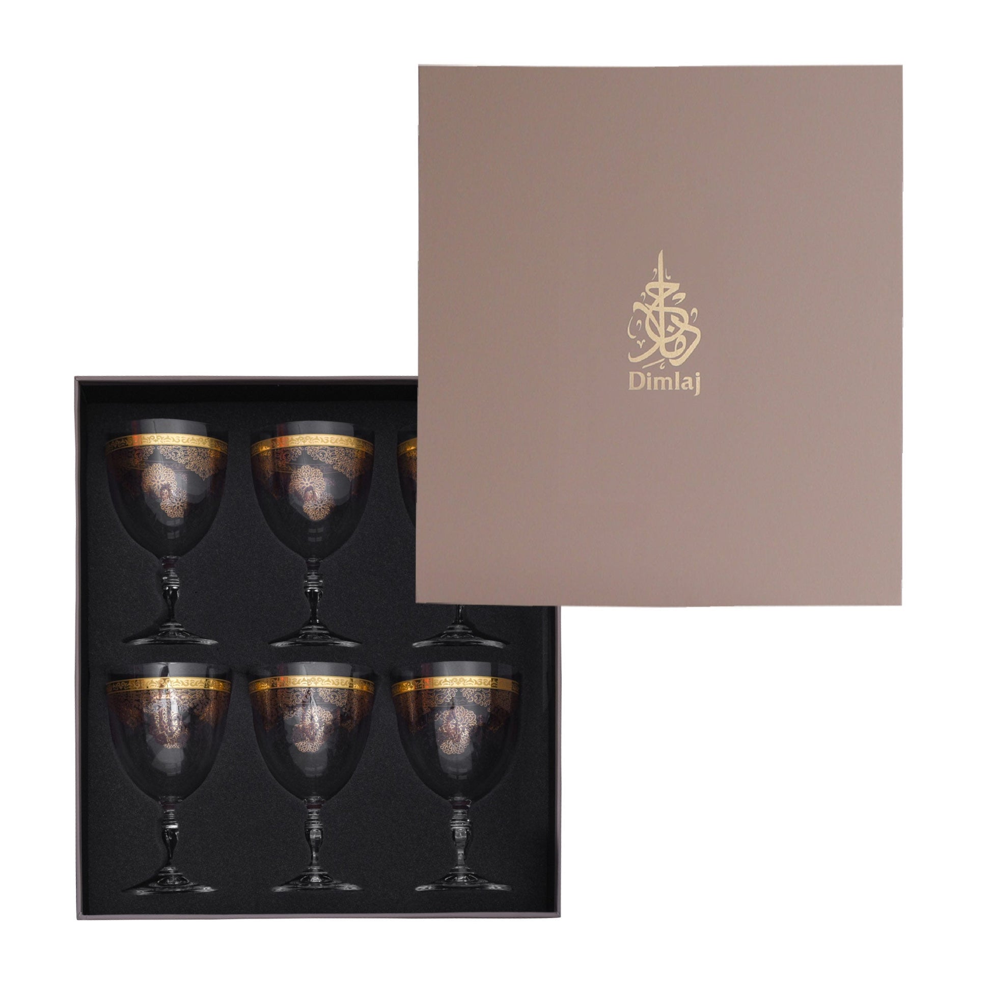 Dimlaj Selena Set of 6 Pcs Flute Stems (Gold & Pink) - Premium Flute Stems from Selena By Dimlaj - Just $35! Shop online now at Dimlaj Jordan 