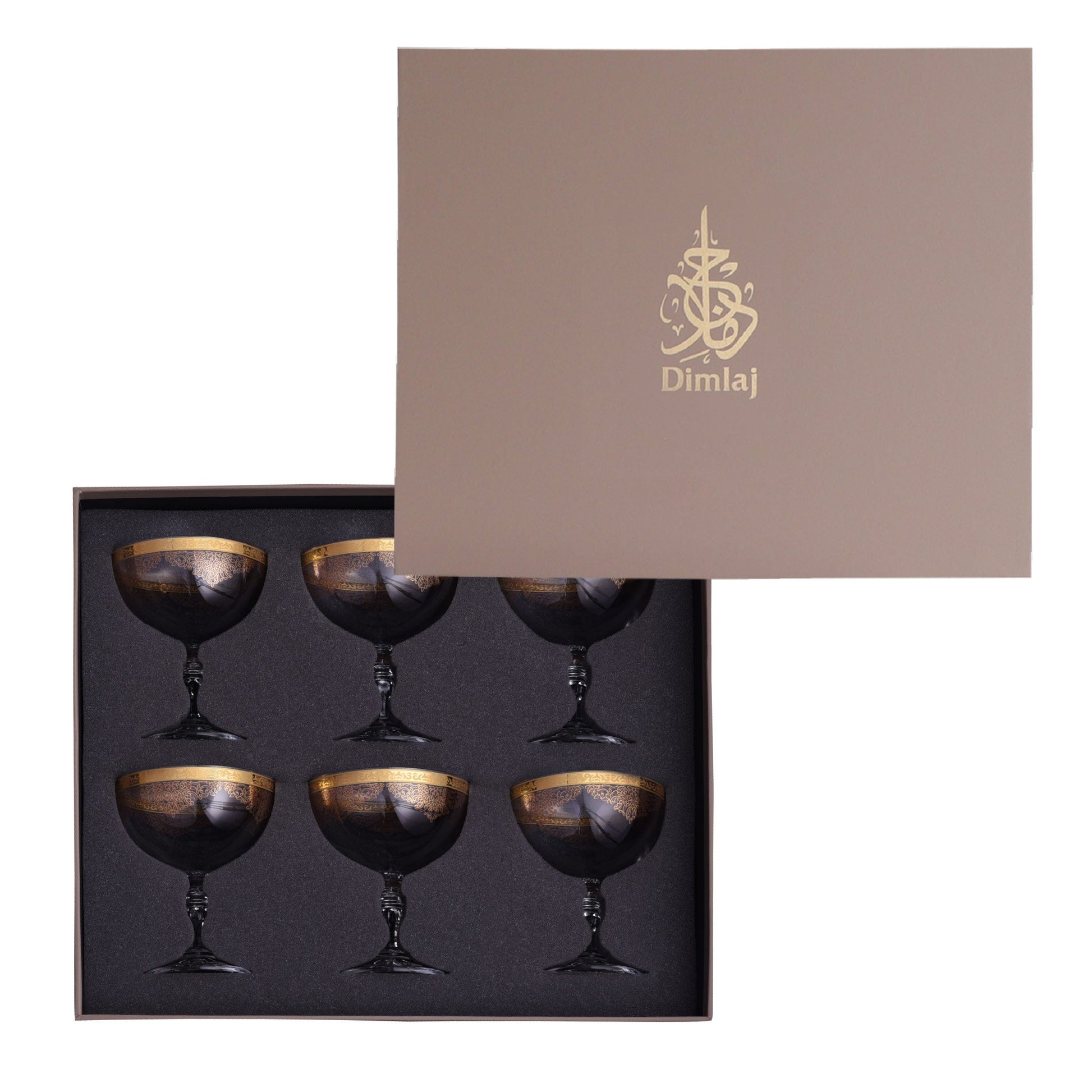 Dimlaj Selena Set of 6 Pcs Ice-Cream Cups (Gold & Pink) - Premium Ice-Cream Cups from Selena By Dimlaj - Just $35! Shop online now at Dimlaj Jordan 