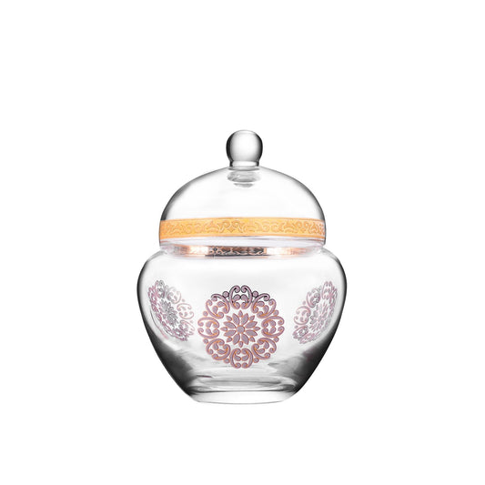 Dimlaj Selena Serving Bowl with Lid (Gold & Pink) - Premium Serving Bowls from Selena By Dimlaj - Just $23.100! Shop online now at Dimlaj Jordan 