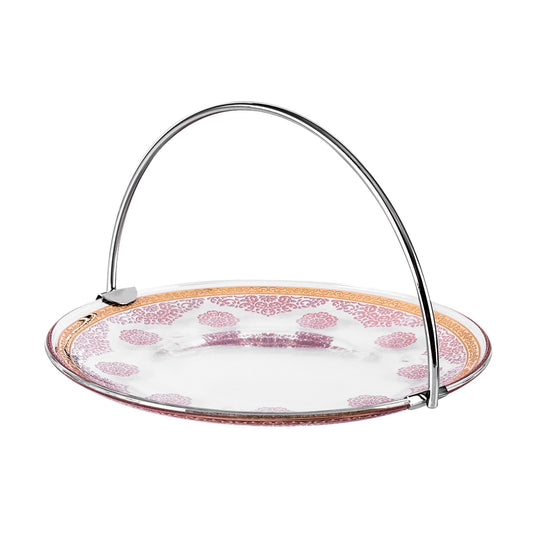 Dimlaj Selena Serving Tray with Handle (Gold & Pink) - Premium Seving Tray from Selena By Dimlaj - Just $32! Shop online now at Dimlaj Jordan 