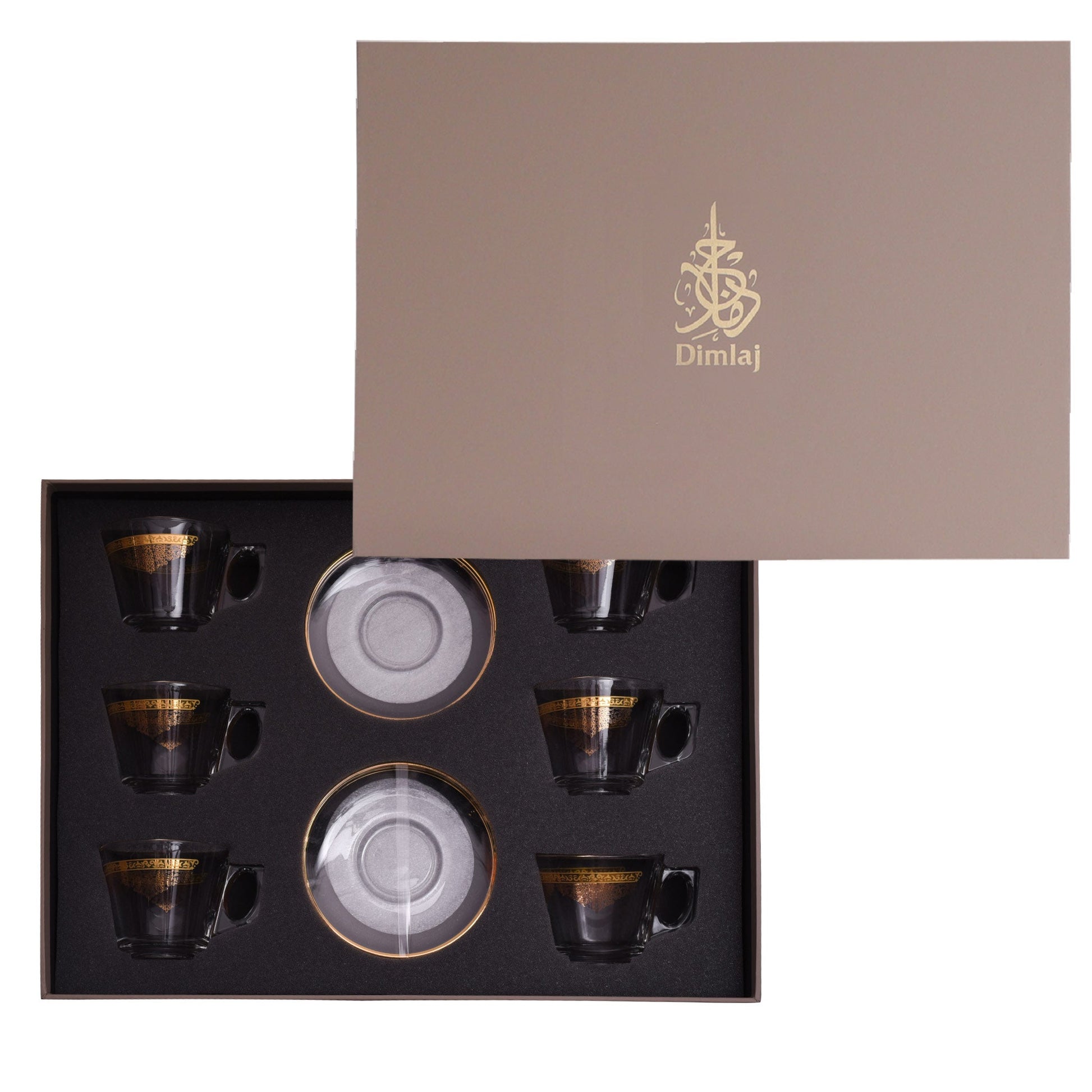 Dimlaj Selena Set of 6 Pcs Tea Cups and Saucers (Gold & Pink) - Premium Tea Cups from Selena By Dimlaj - Just $42! Shop online now at Dimlaj Jordan 