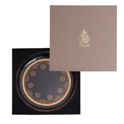 Dimlaj Selena Glass Plate (Gold & Pink) - Premium Platters from Selena By Dimlaj - Just $39! Shop online now at Dimlaj Jordan 