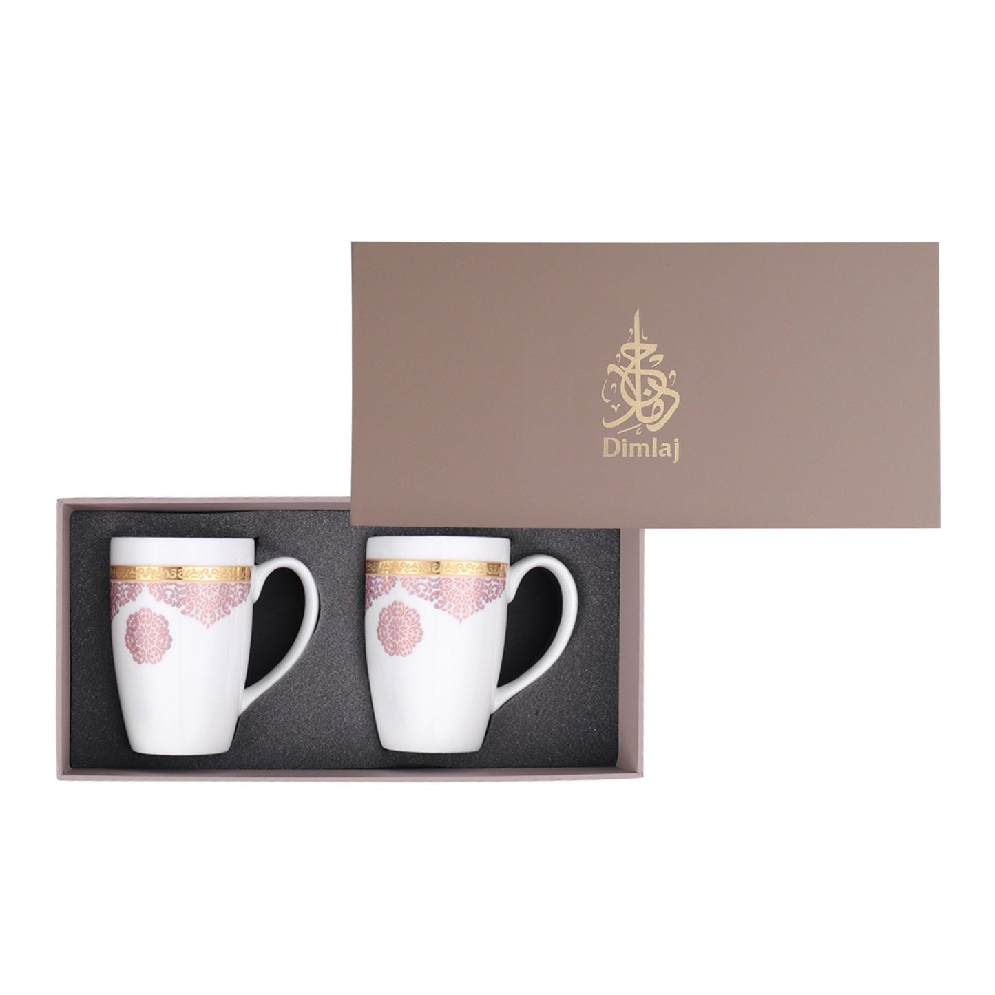 Dimlaj Selena Set of 2 Pcs Mugs (Gold & Pink) - Premium Mugs from Selena By Dimlaj - Just $20! Shop online now at Dimlaj Jordan 