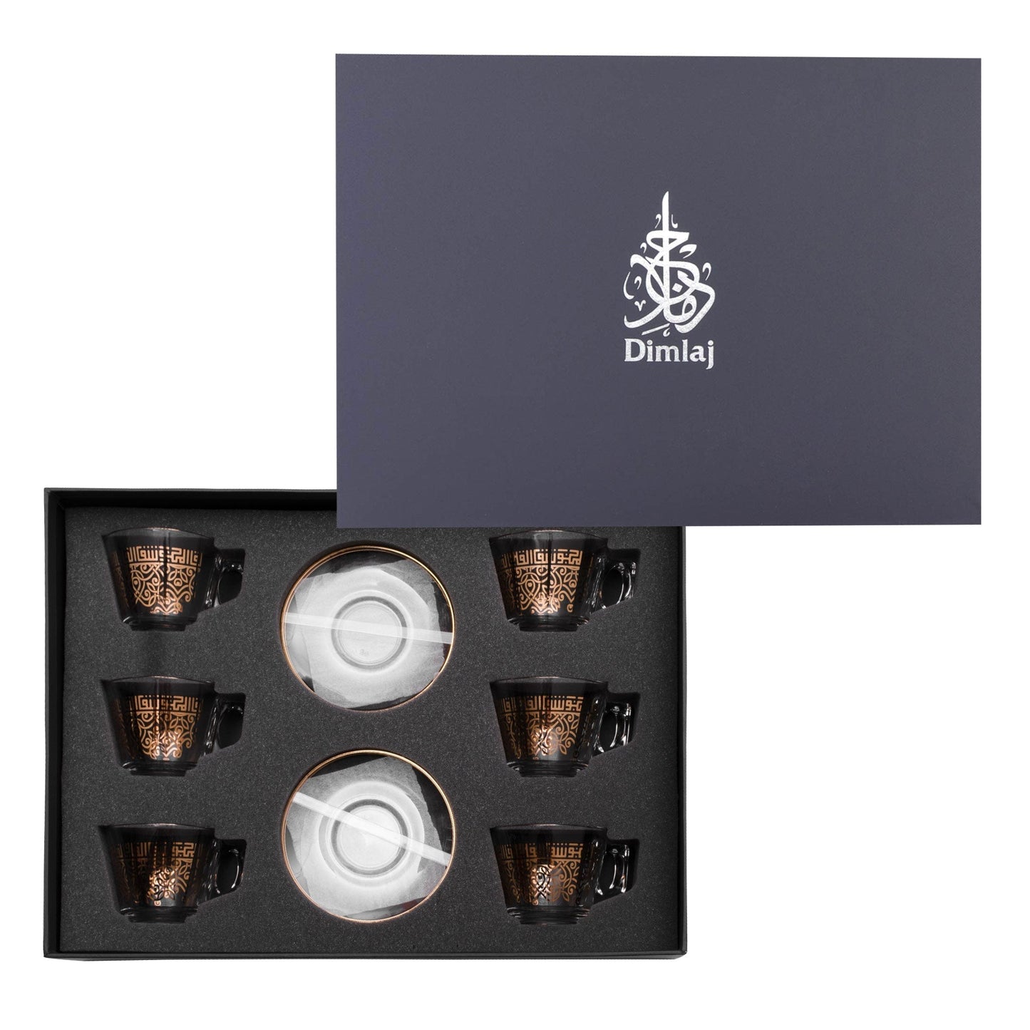 Dimlaj Shafa Set of 6 Pcs Tea Cups and Saucers - Premium Tea Cups from Shafa By Dimlaj - Just $90! Shop online now at Dimlaj Jordan 