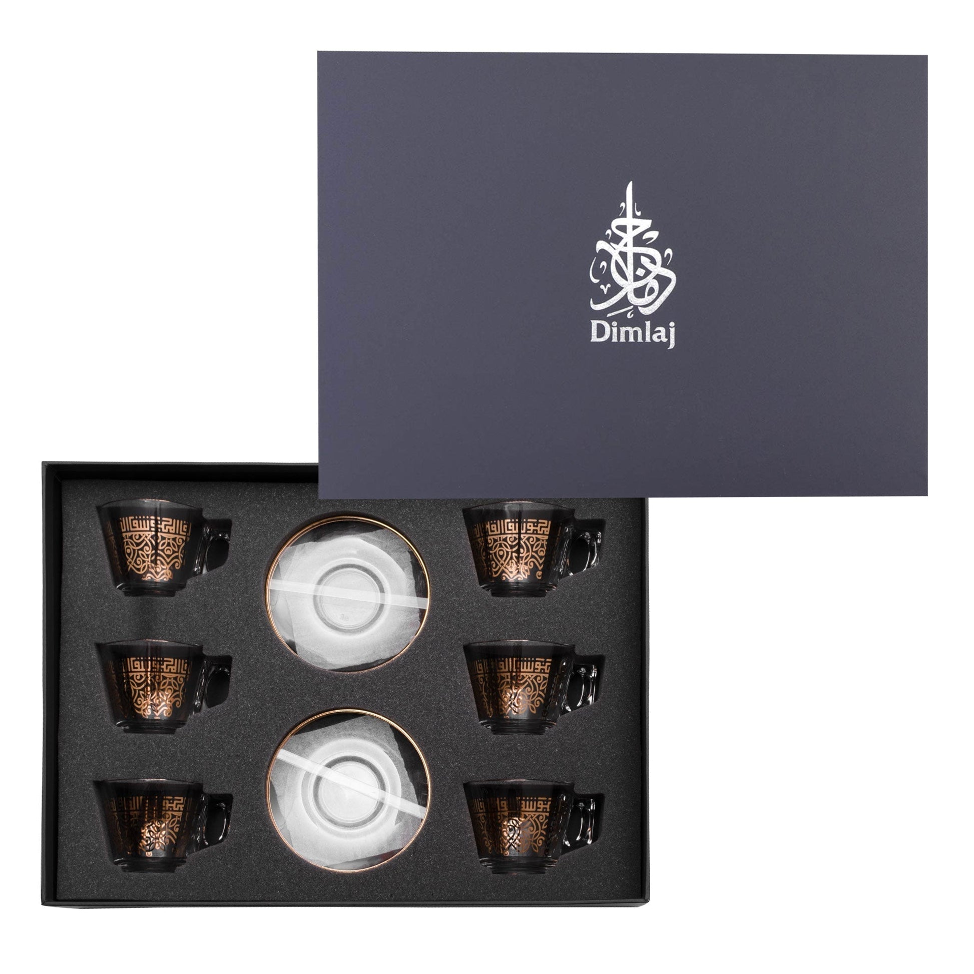 Dimlaj Shafa Set of 6 Pcs Tea Cups and Saucers - Premium Tea Cups from Shafa By Dimlaj - Just $90! Shop online now at Dimlaj Jordan 