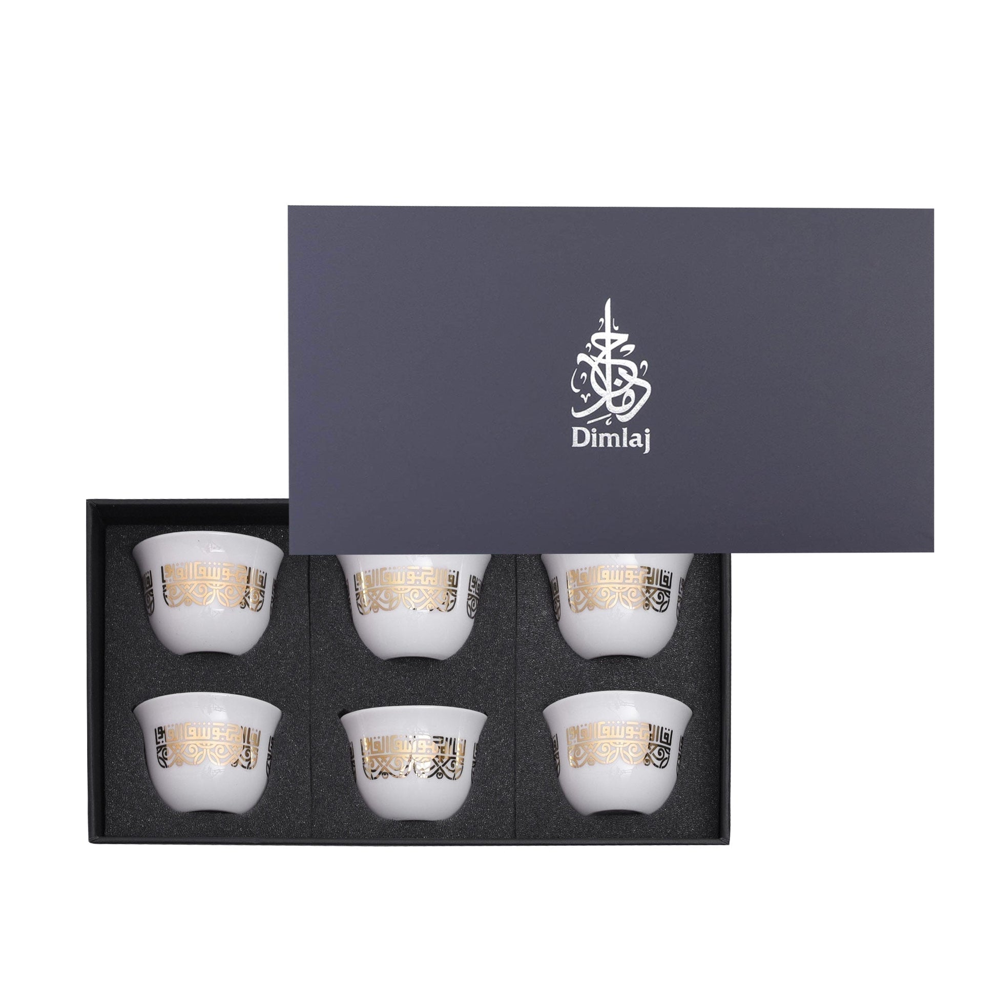 Dimlaj Shafa Set of 6 Cawa Cups - Premium Arabic Coffee Cups from Shafa By Dimlaj - Just $45! Shop online now at Dimlaj Jordan 