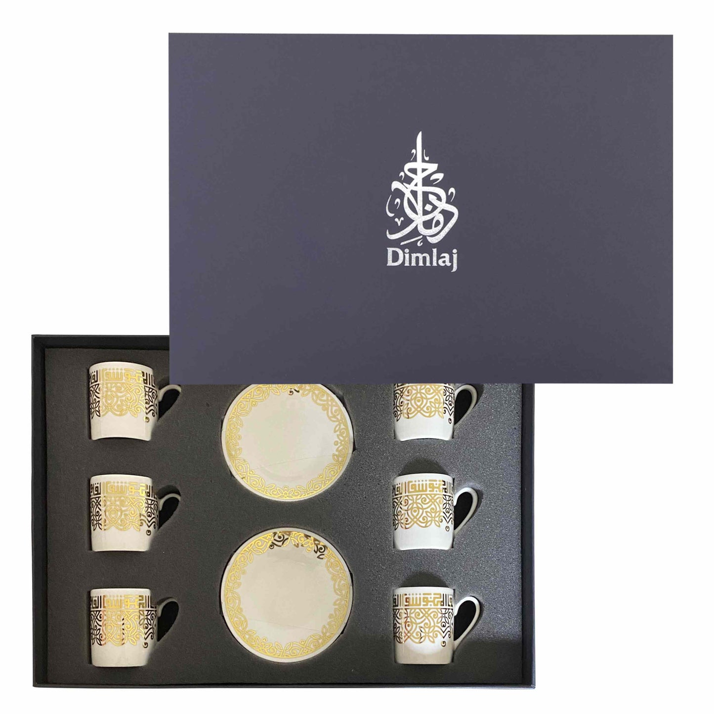 Dimlaj Shafa Set of 6 Pcs Coffee Cups - Premium Turkish Coffee Cups from Shafa By Dimlaj - Just $80! Shop online now at Dimlaj Jordan 