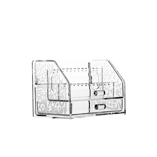 Dimlaj Thuluth 2 Tiered Accessories Box (Engraved Acrylic) - Premium Table Accessories from Thuluth By Dimlaj - Just $35! Shop online now at Dimlaj Jordan 