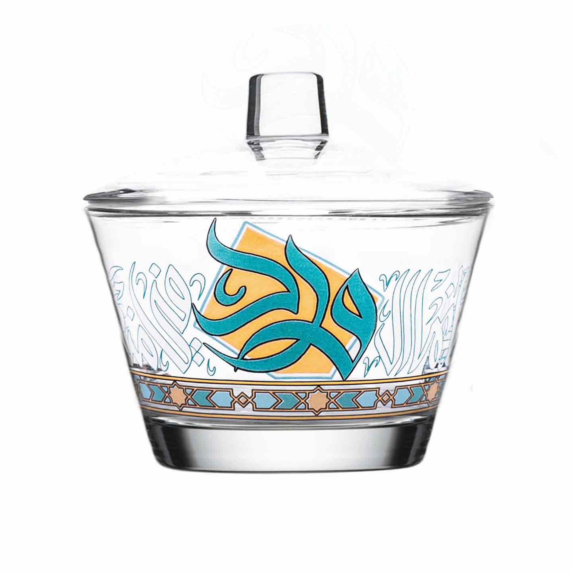 Dimlaj Wurood Set of 2 Pcs Sugar Bowls with Lid (Gold & Green) - Premium Sugar Bowls from Wurood By Dimlaj - Just $16! Shop online now at Dimlaj Jordan 
