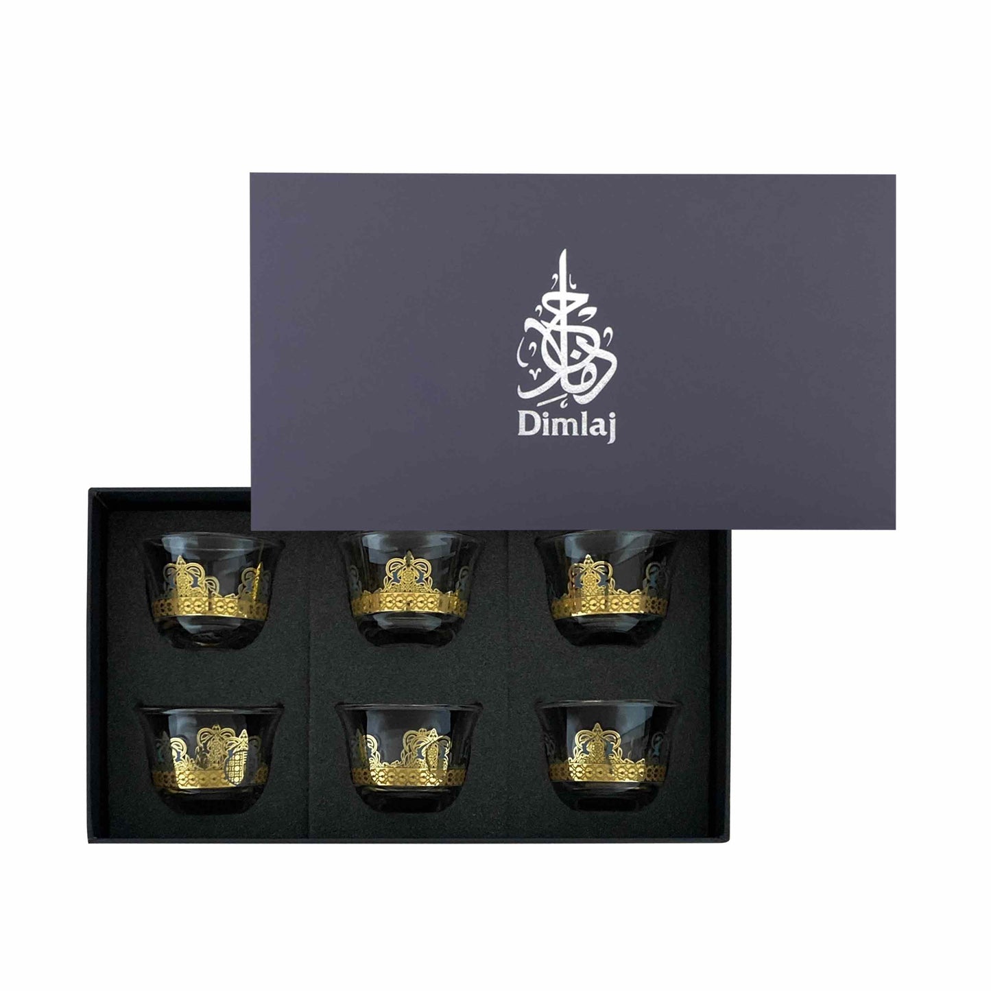 Dimlaj Rayhan Set of 6 Pcs Cawa Cups - Premium Arabic Coffee Cups from Rayhan By Dimlaj - Just $40! Shop online now at Dimlaj Jordan 