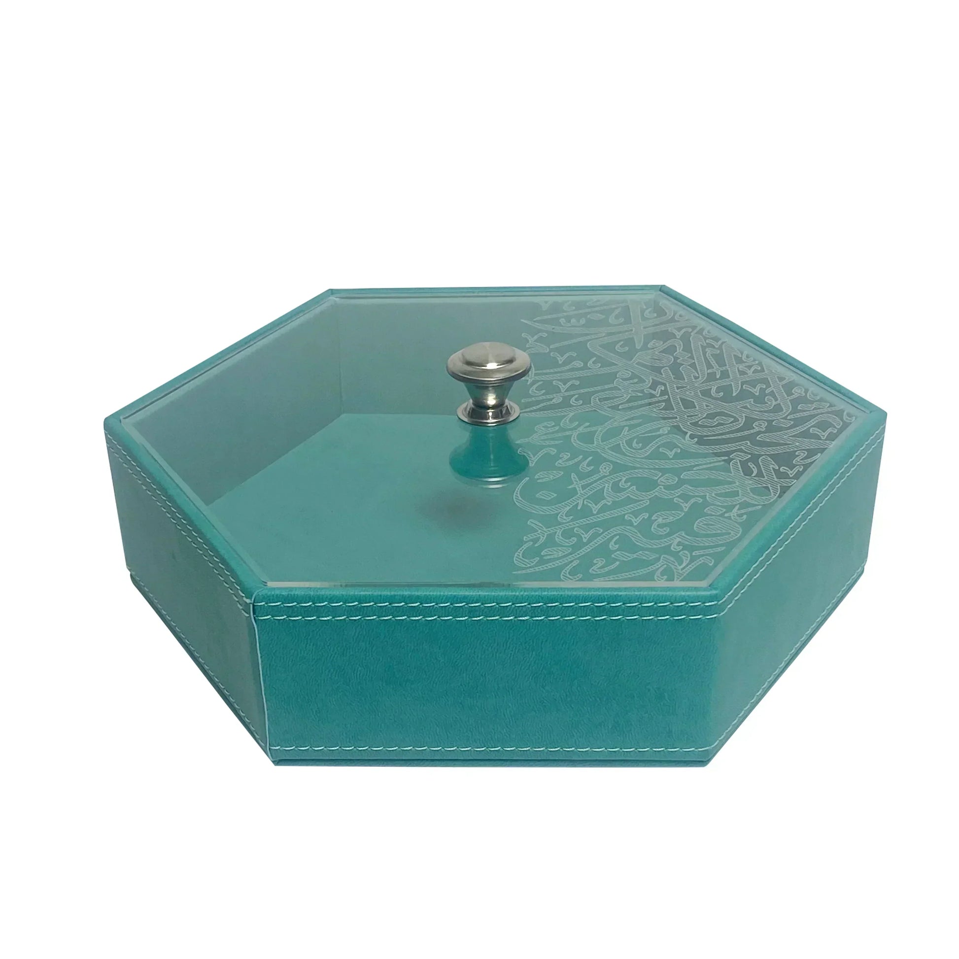 Dimlaj Kareem Leather Box (Turquoise) - Premium Table Accessories from Kareem By Dimlaj - Just $59! Shop online now at Dimlaj Jordan 