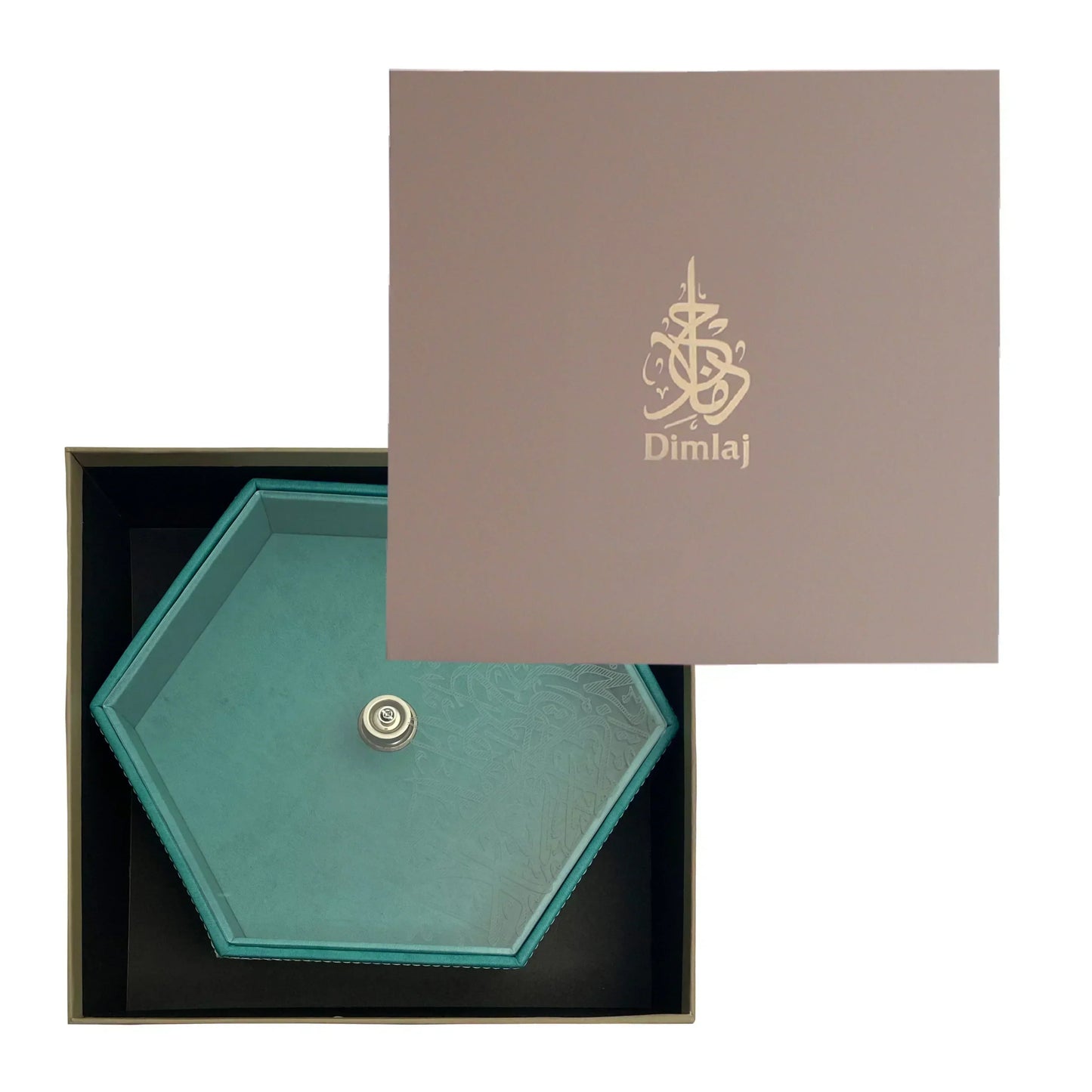 Dimlaj Kareem Leather Box (Turquoise) - Premium Table Accessories from Kareem By Dimlaj - Just $59! Shop online now at Dimlaj Jordan 