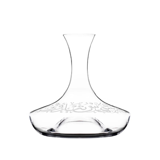 Dimlaj Thuluth Crystal Decanter 1.6L (Engraved) - Premium Jugs from Thuluth By Dimlaj - Just $155! Shop online now at Dimlaj Jordan 