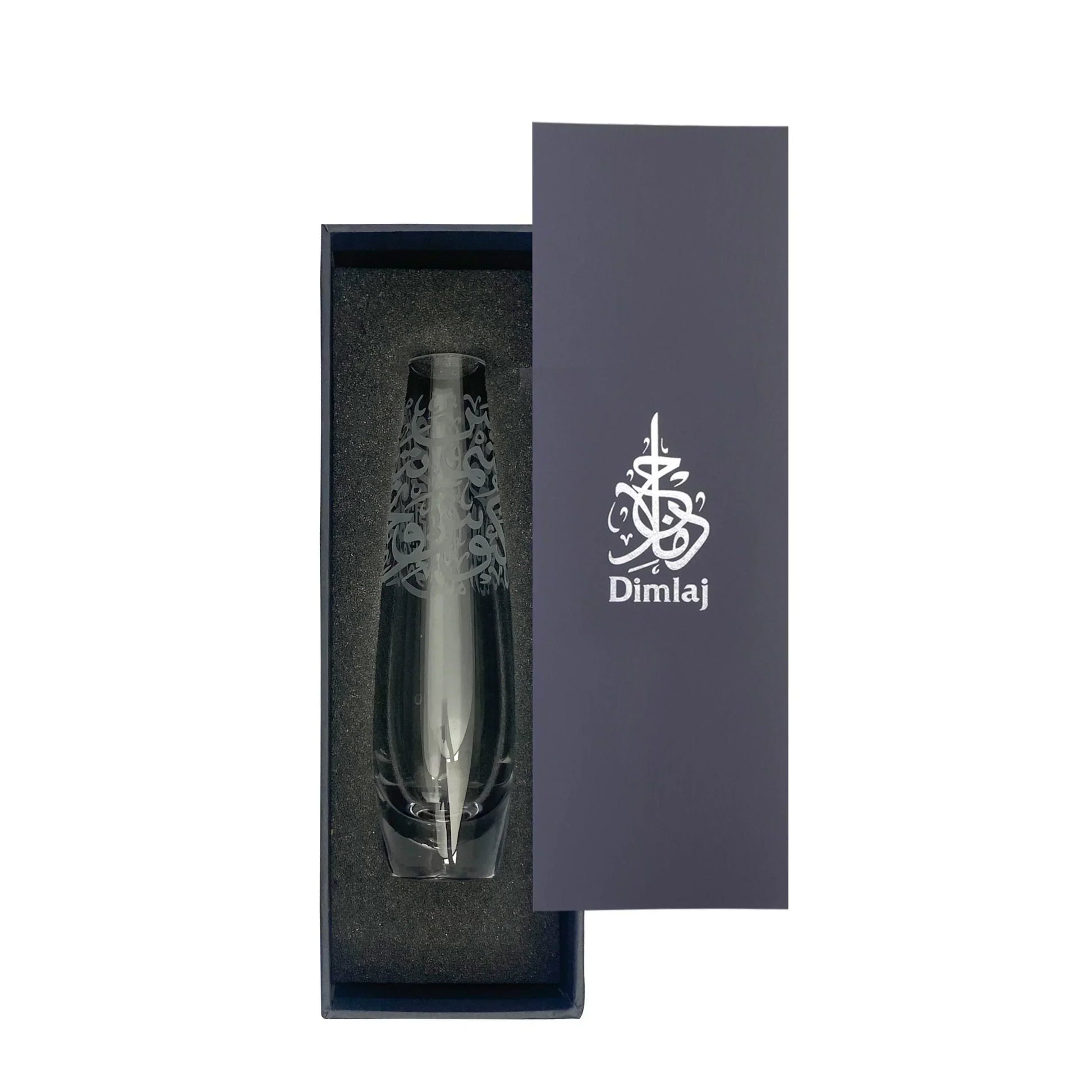 Dimlaj Thuluth Crystal Vase (Engraved) - Premium Vases from Thuluth By Dimlaj - Just $85! Shop online now at Dimlaj Jordan 
