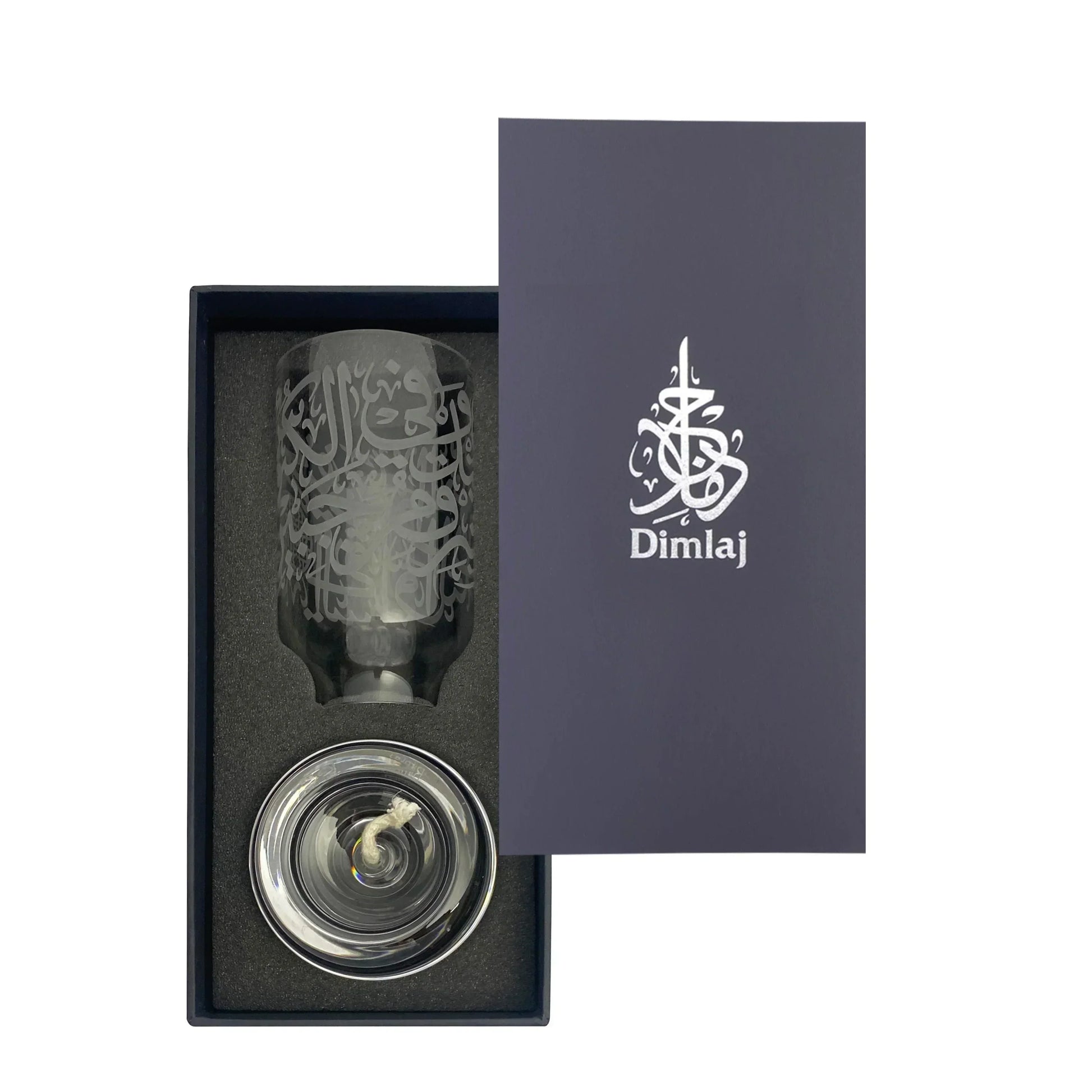 Dimlaj Thuluth Crystal Lantern Light (Engraved) - Premium Table Accessories from Thuluth By Dimlaj - Just $175! Shop online now at Dimlaj Jordan 