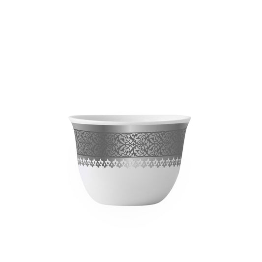 Dimlaj Cordoba Set of 6 Pcs Cawa Cups (Platinum) - Premium Arabic Coffee Cups from Cordoba By Dimlaj - Just $55! Shop online now at Dimlaj Jordan 